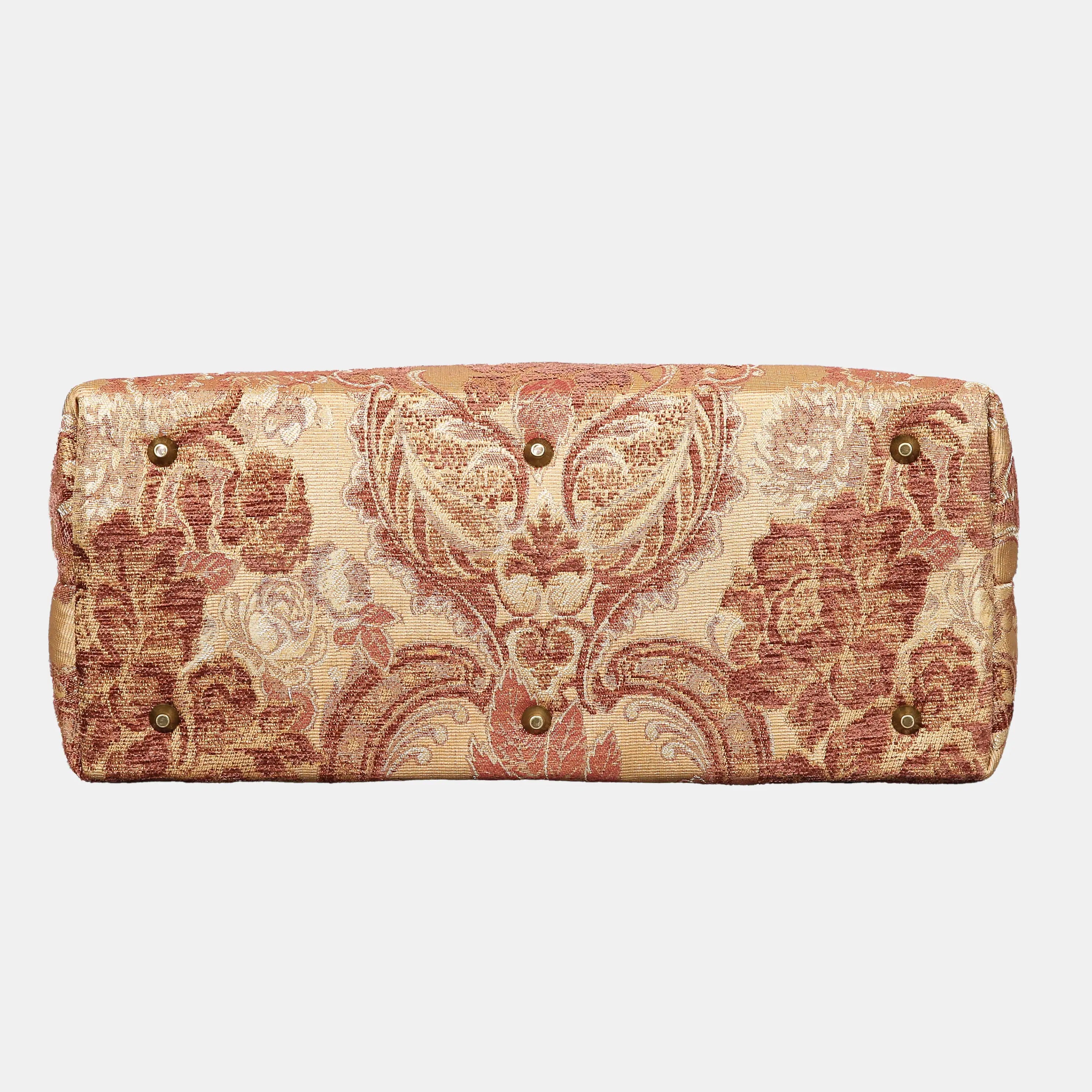 Floral Vintage Mary Poppins Weekender Carpetbag of America bottom