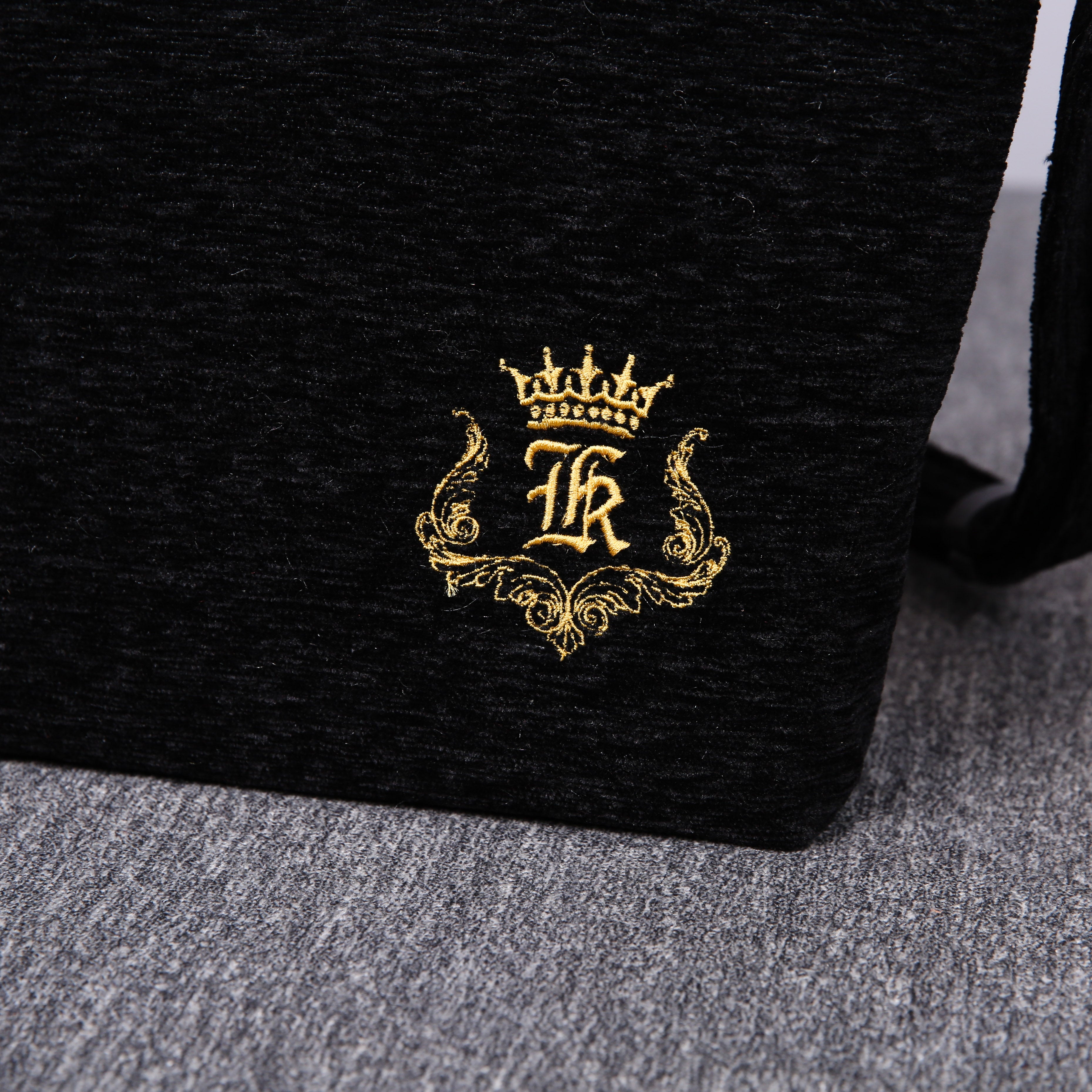 Luxury Monogrammed Black Cross Body carpet bag MCW Handmade