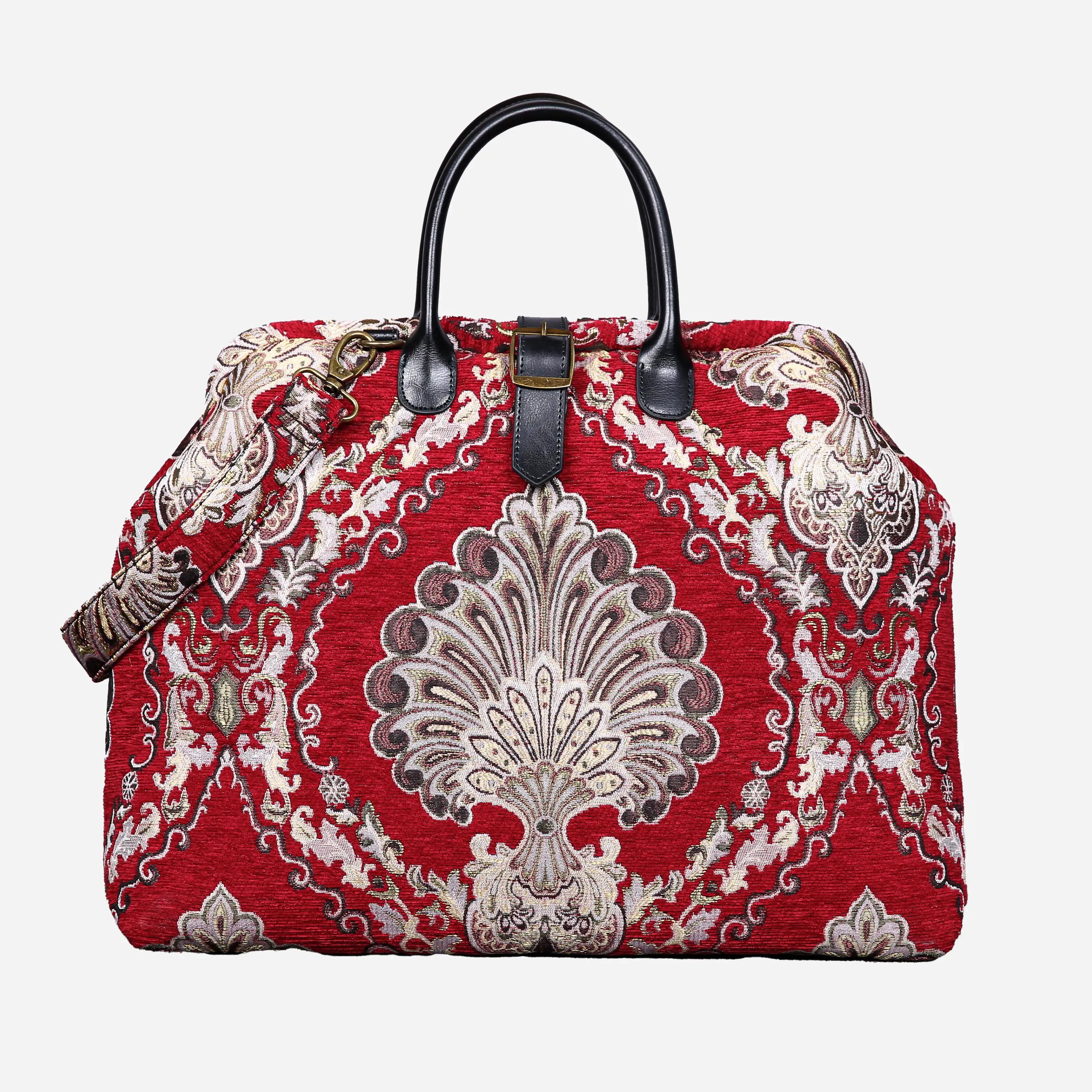Nostalgia Red Mary Poppins Weekender carpet bag MCW Handmade main