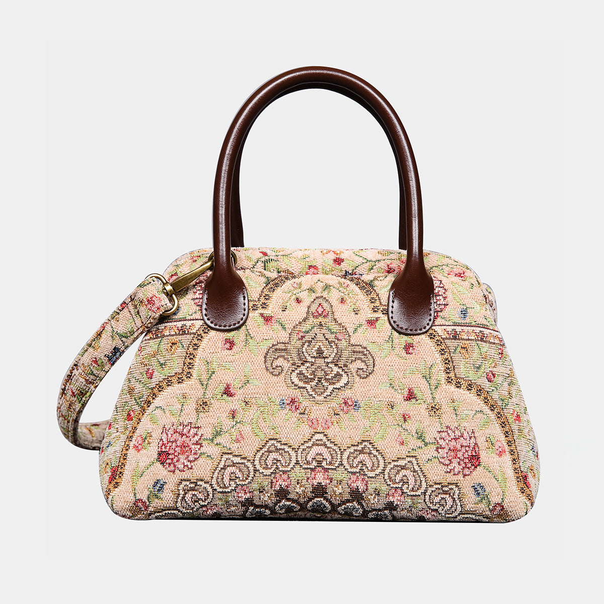 Oriental beige Carpet Satchel Carpetbag of America main
