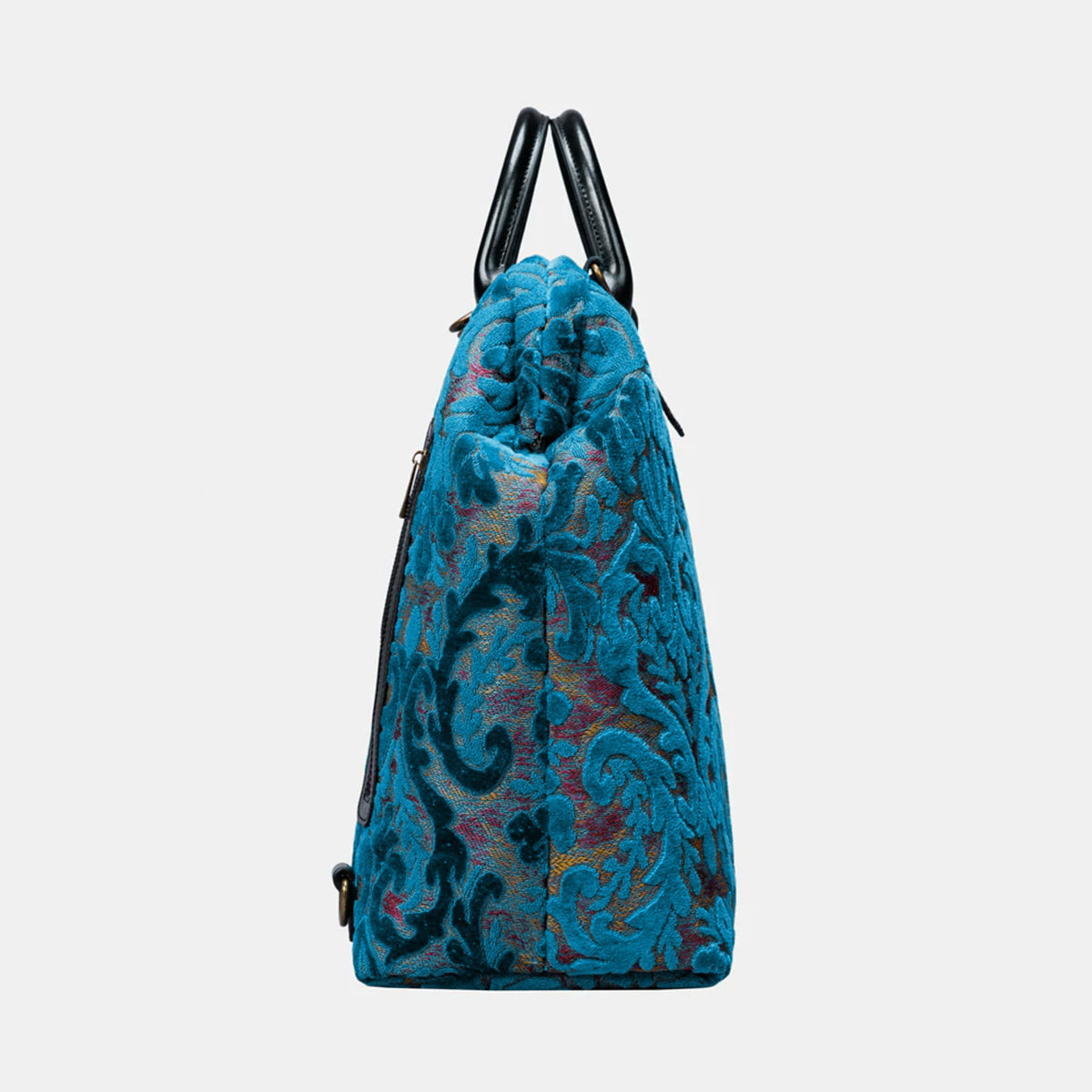 Burnout Velvet Aqua Blue Carpet Laptop Backpack inside