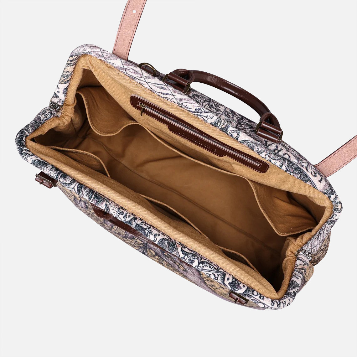 Ancient World Map Men's Carpetbag carpet bag MCW Handmade-5