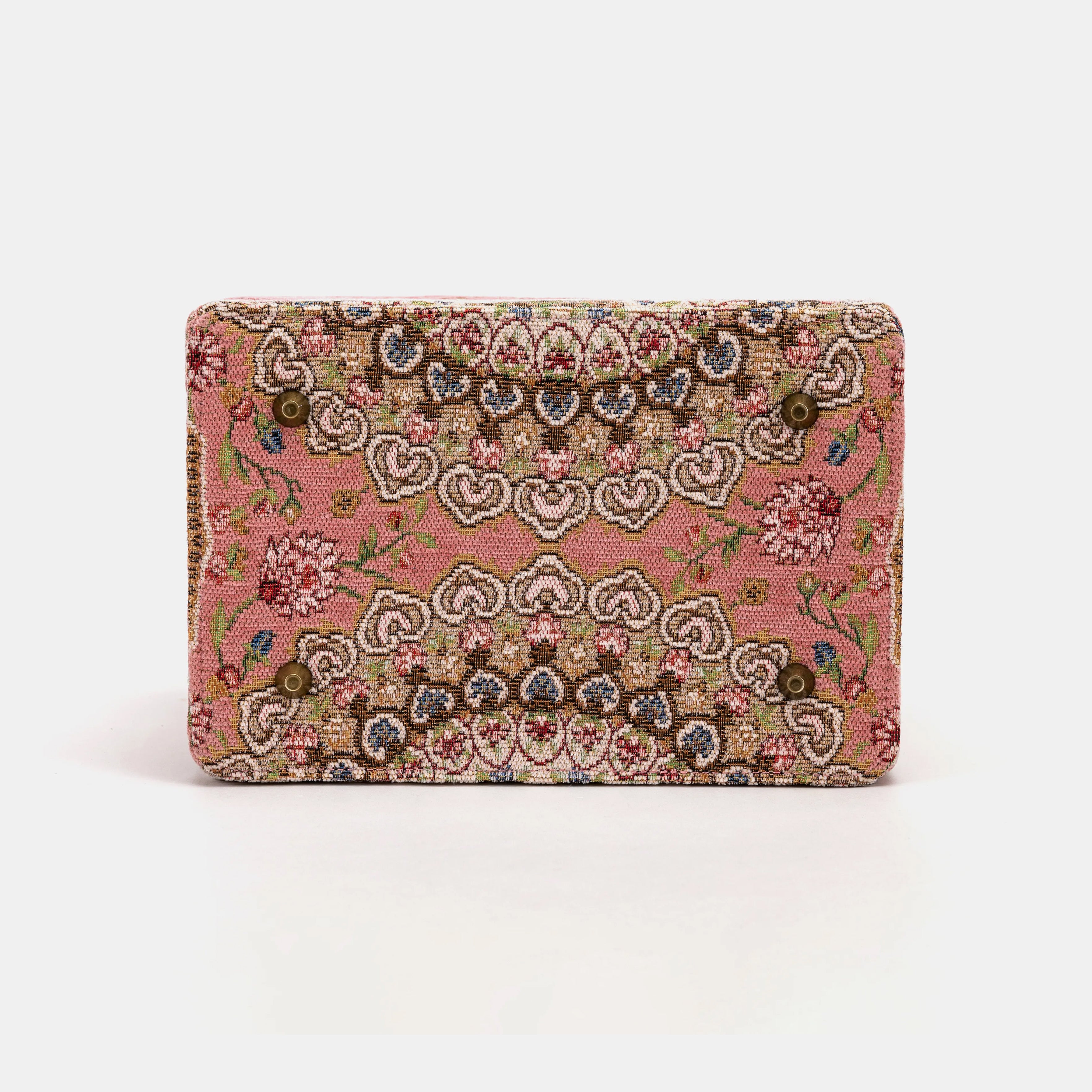 Oriental Pink Vivienne Carpet Purse Gladstone Bag of America bottom