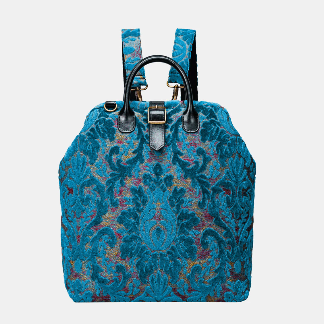 Burnout Velvet Aqua Blue Carpet Laptop Backpack main