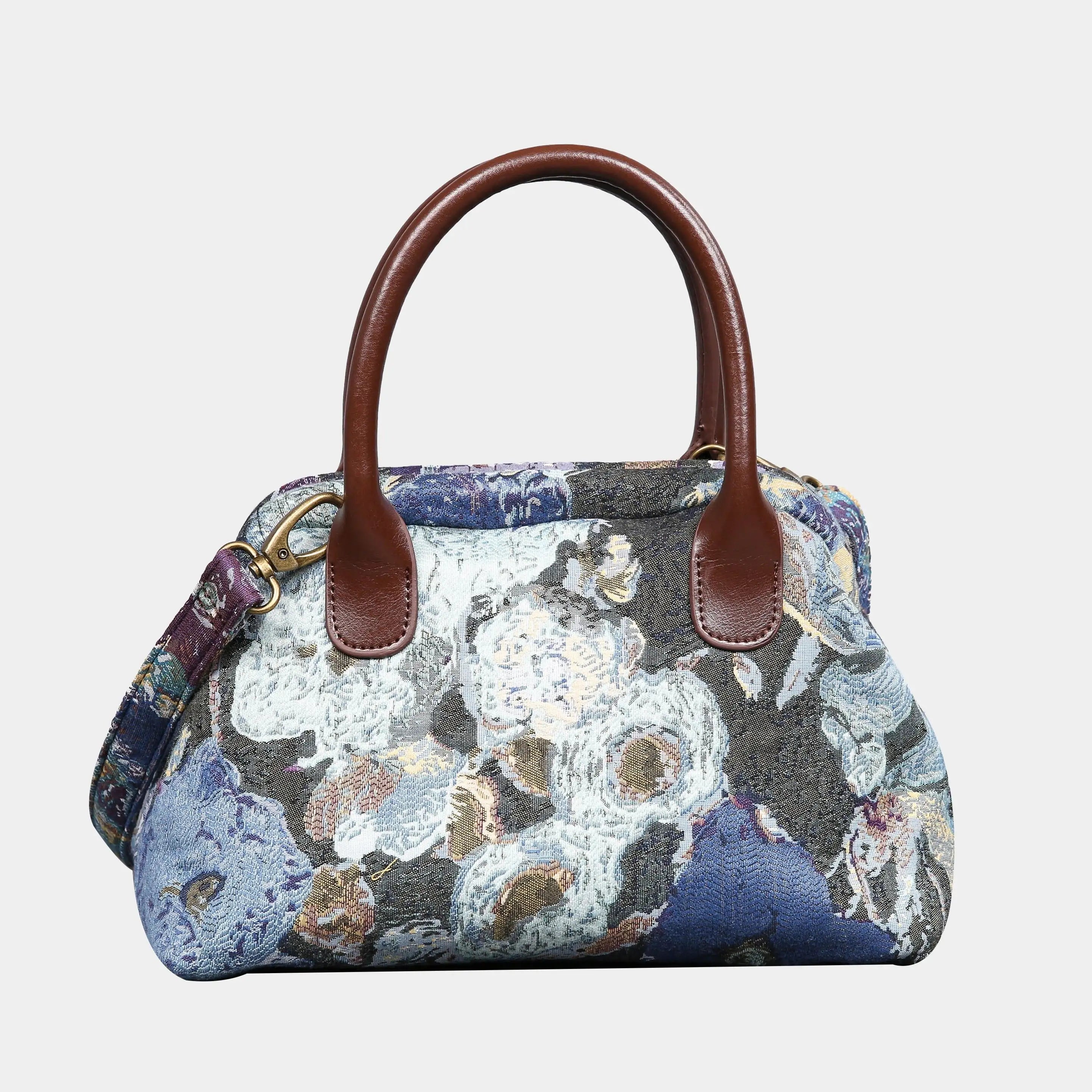 Abstract Blue Carpet Satchel carpet bag MCW Handmade of America main
