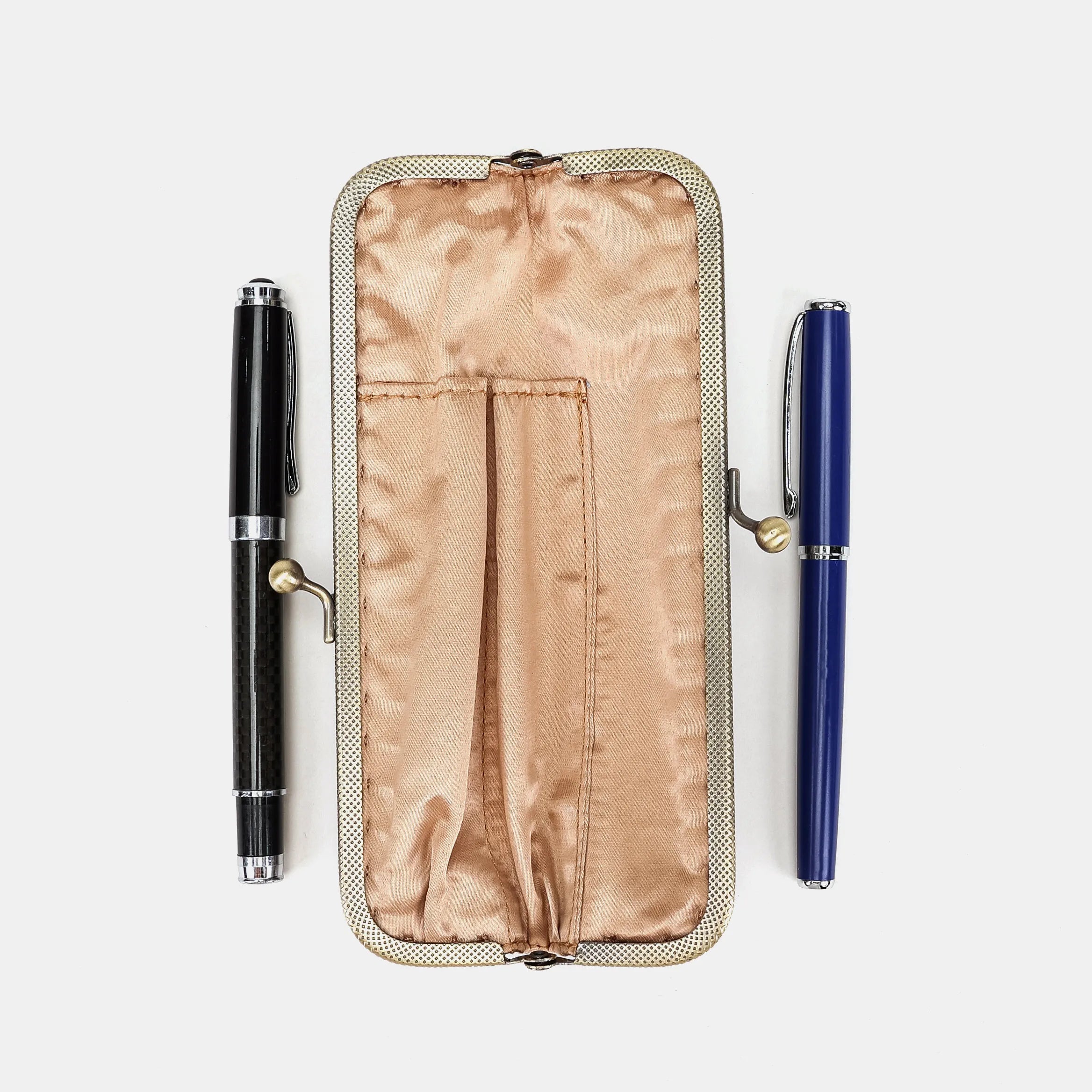 Abstract Blue Duo Pen Case Carpetbag of America inside