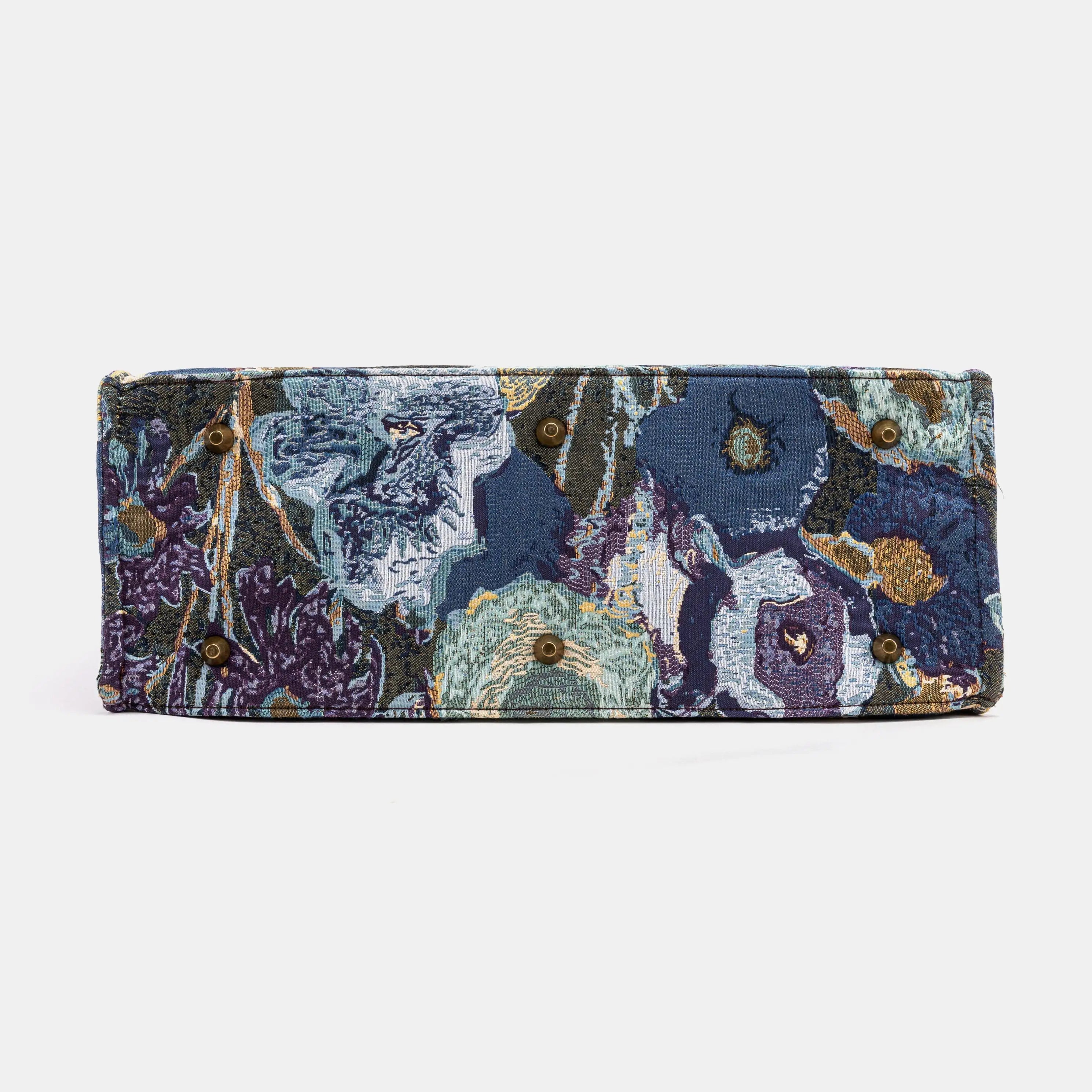 Abstract Blue Laptop Work Tote of America bottom