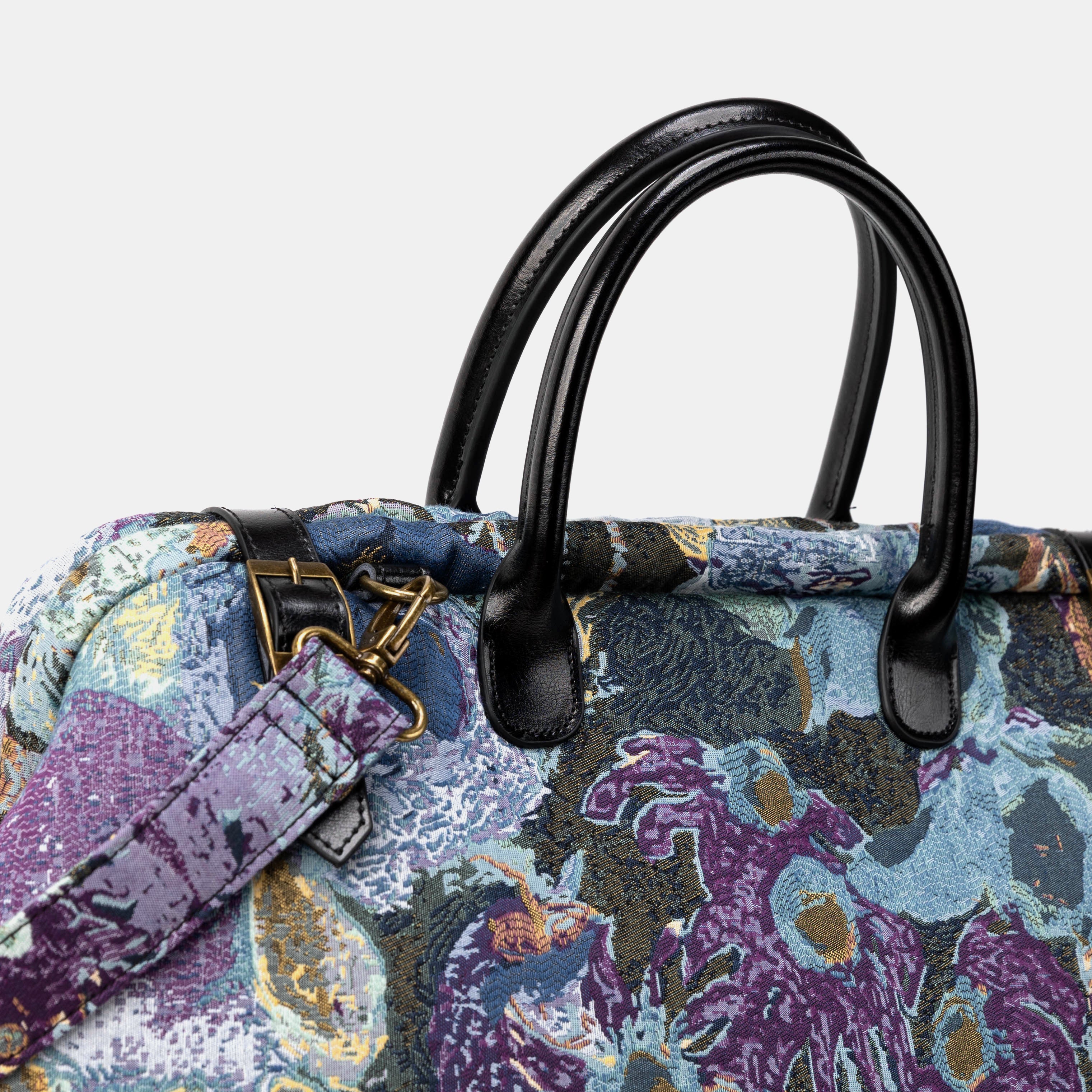 Abstract Blue Large Carpetbag of America details