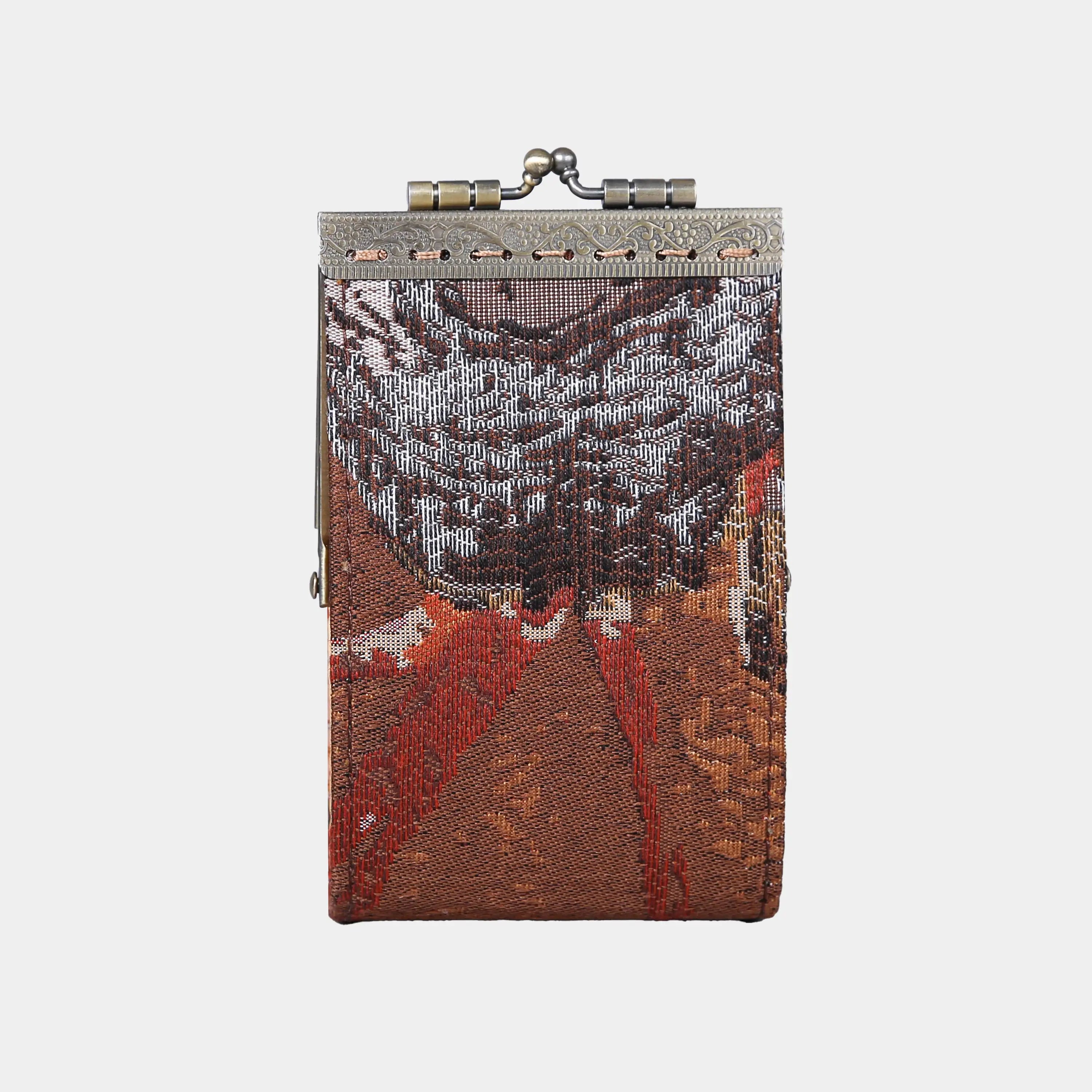 Abstract Brown Card Wallet of America main