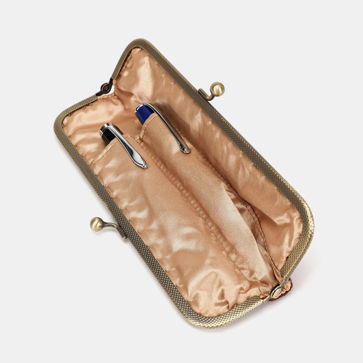 Abstract Brown Duo Pen Case Carpetbag of America open