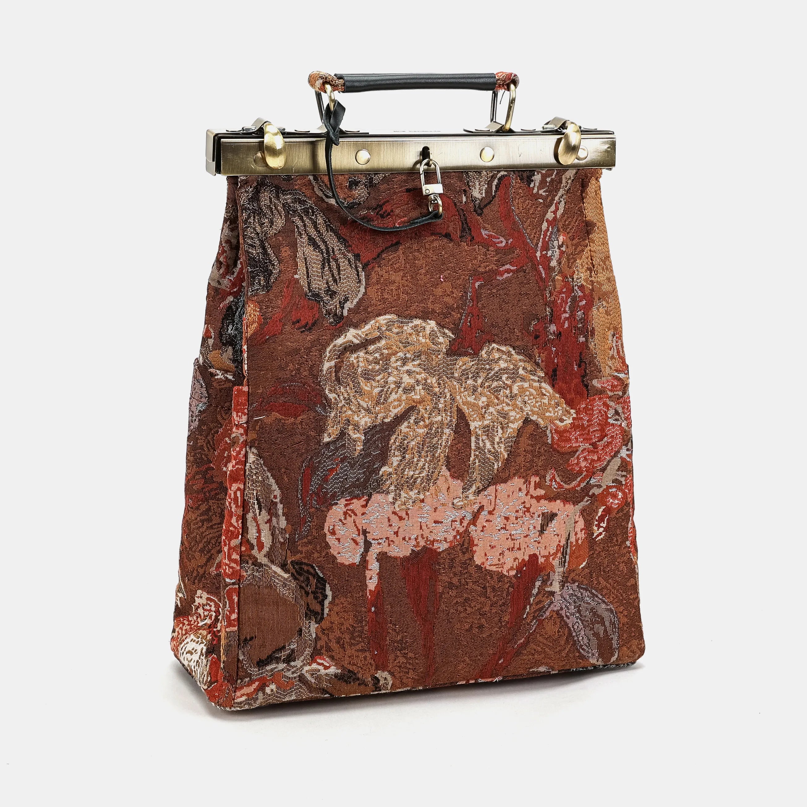 Abstract Brown Helena Carpet Gladstone Backpack of America side