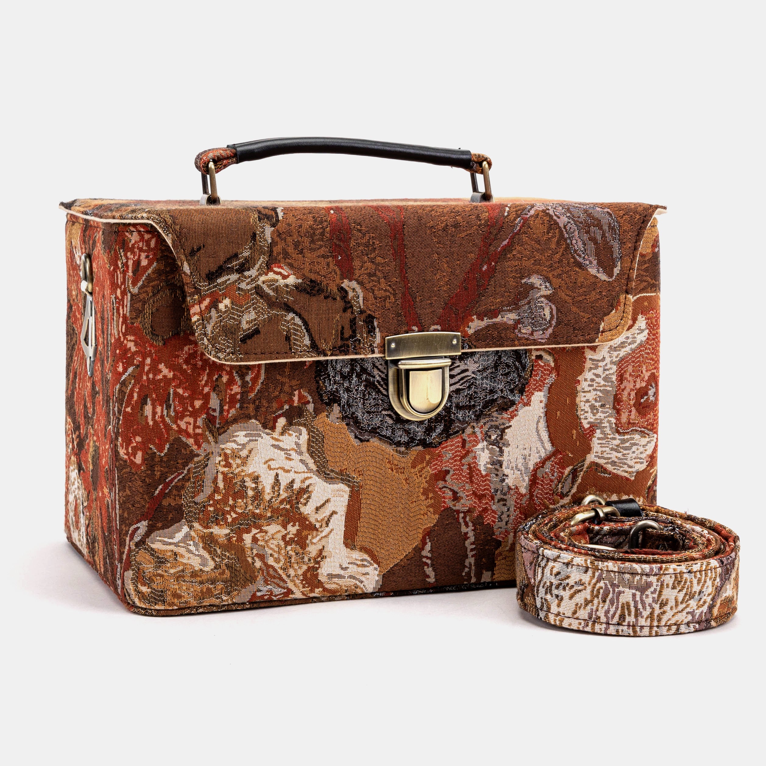 Abstract Brown Josephine Large Train Case of America front side