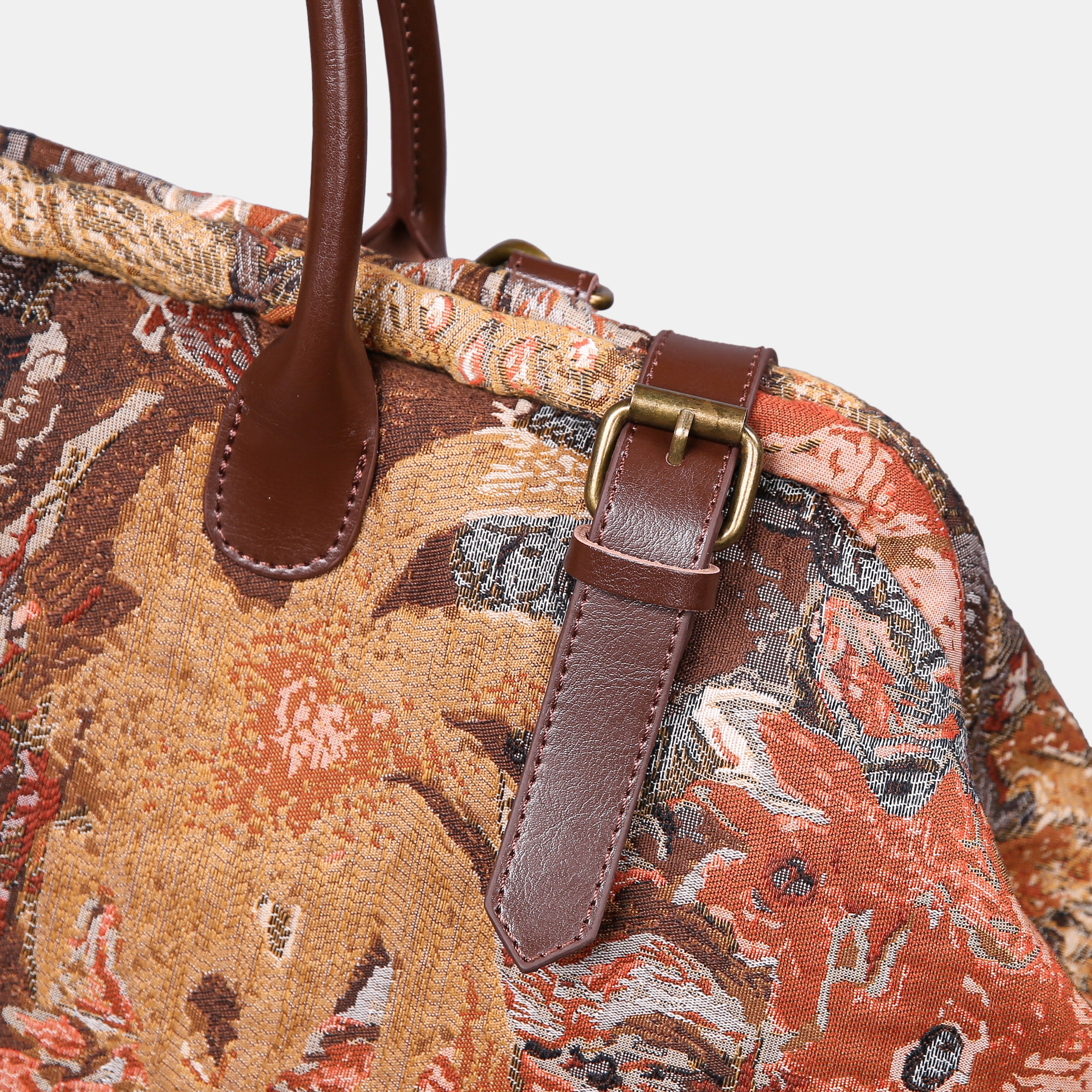 Abstract Brown Large Carpetbag of America details
