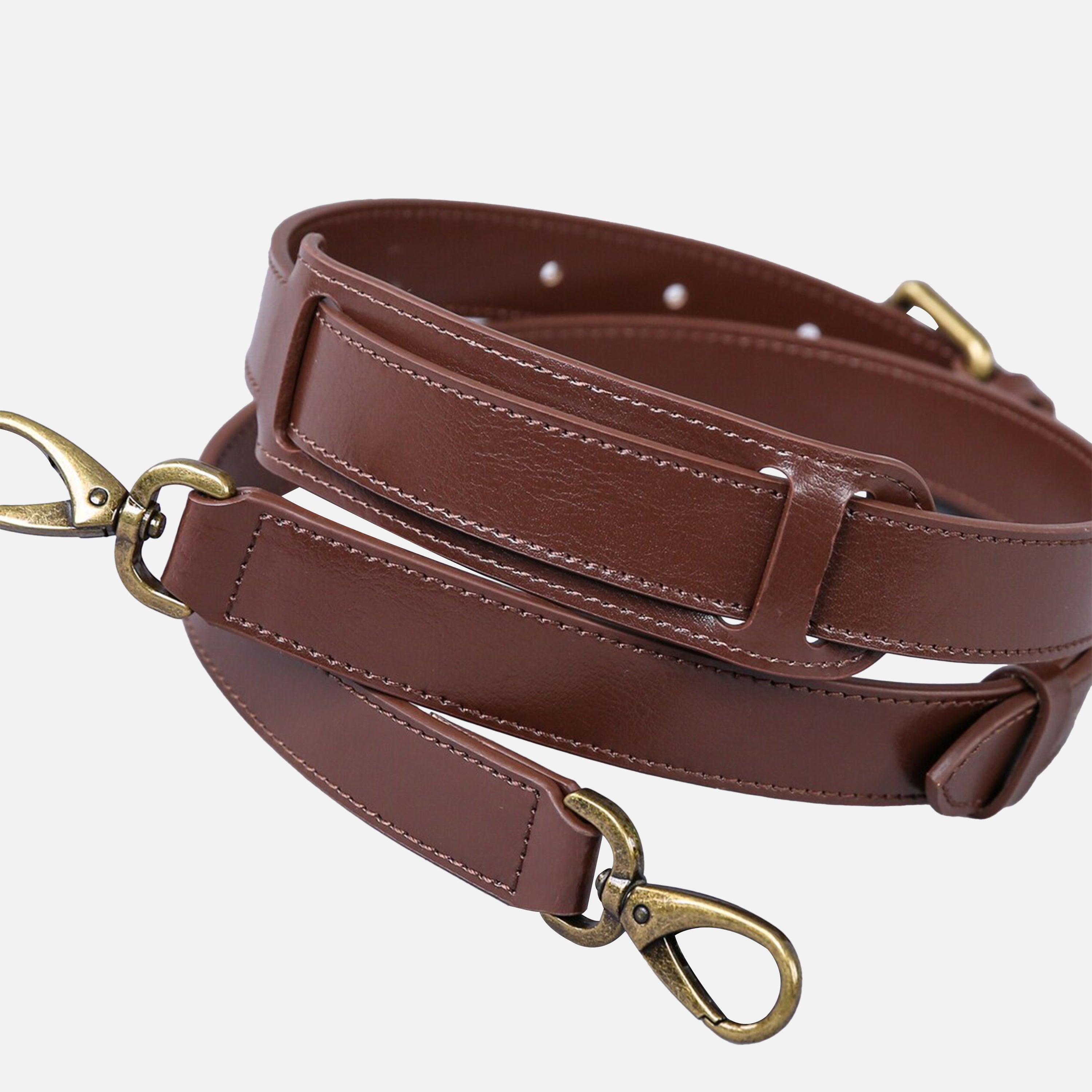 Adjustable Leather Shoulder 1" Strap for Medium to Large Bags of America brown