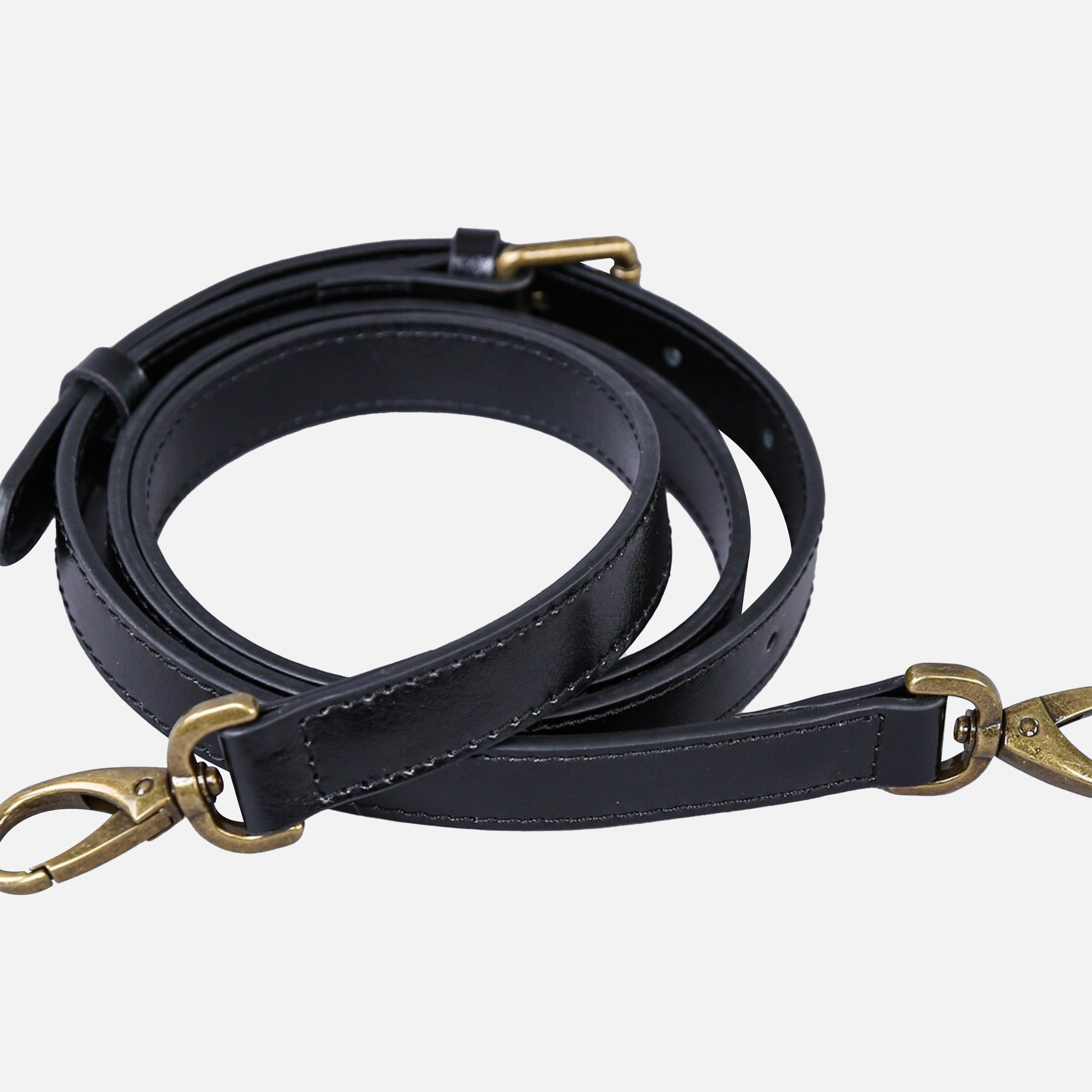 Adjustable Leather Shoulder 3/4" Strap for Small to Medium Bags of America black color