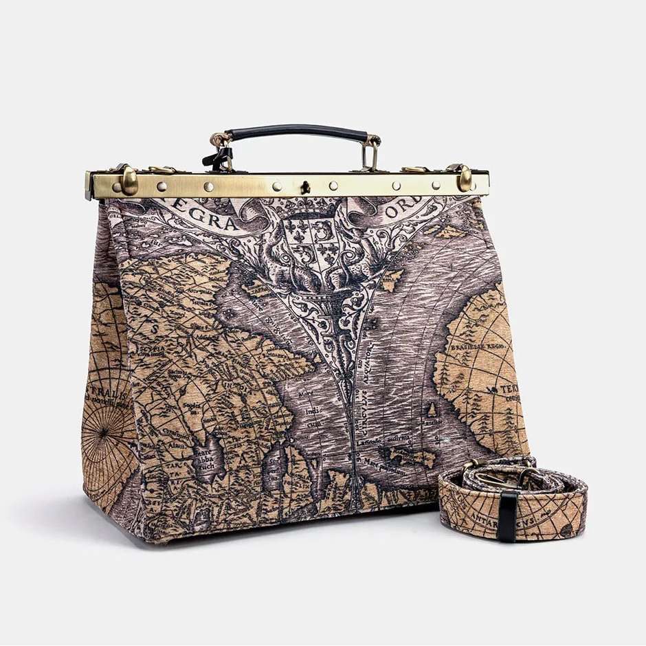 Ancient World Map Celine Carpet Gladstone Bag of America side