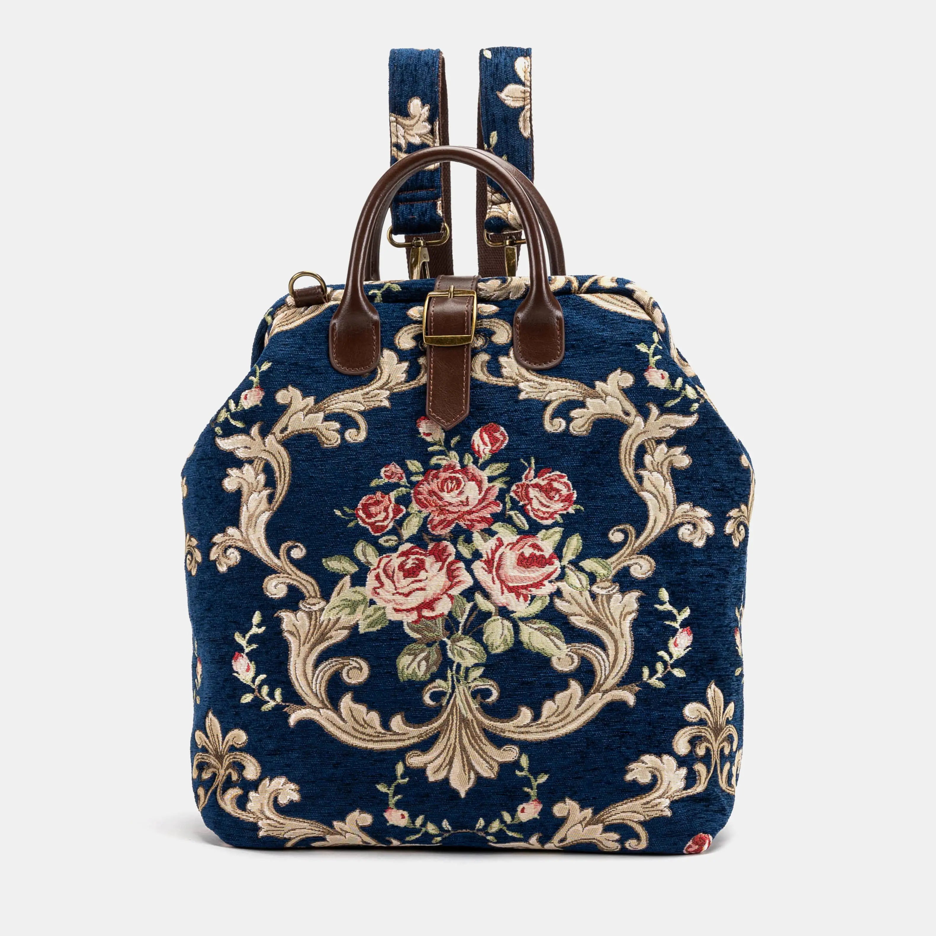 Baroque Garden Blue Carpet Laptop Backpack Carpetbag of America main