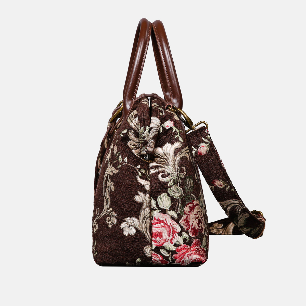 Baroque Garden Brown Carpet Handbag Purse carpet bag MCW Handmade of America side