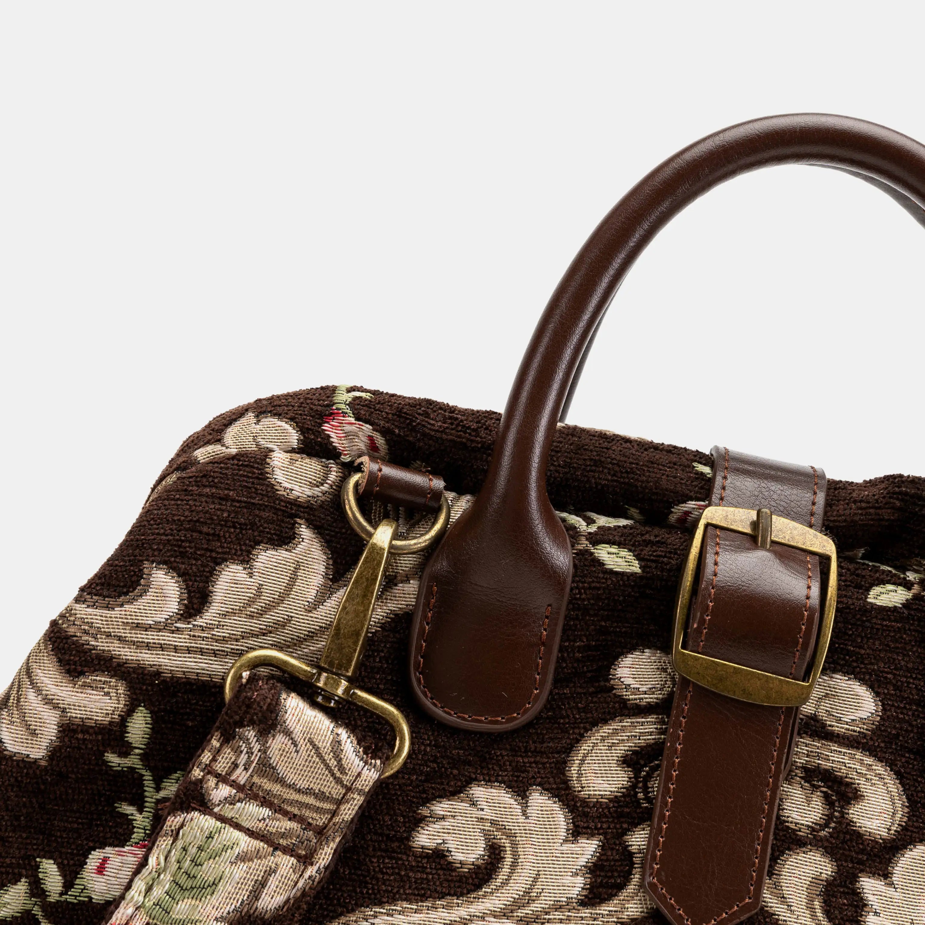 Baroque Garden Brown Carpet Laptop Backpack Carpetbag of America clasp