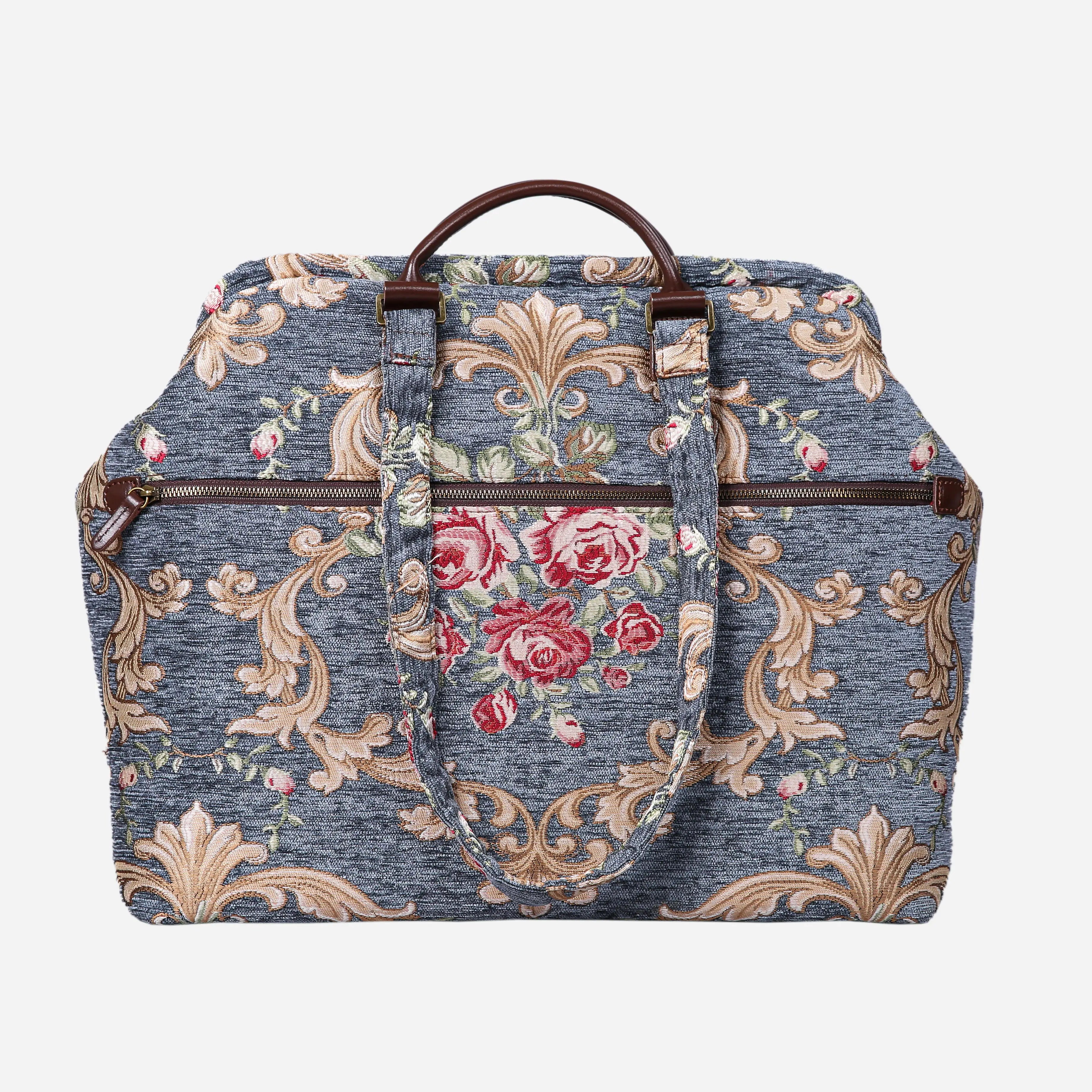 Baroque Garden Grey Knitting Project Bag of America back