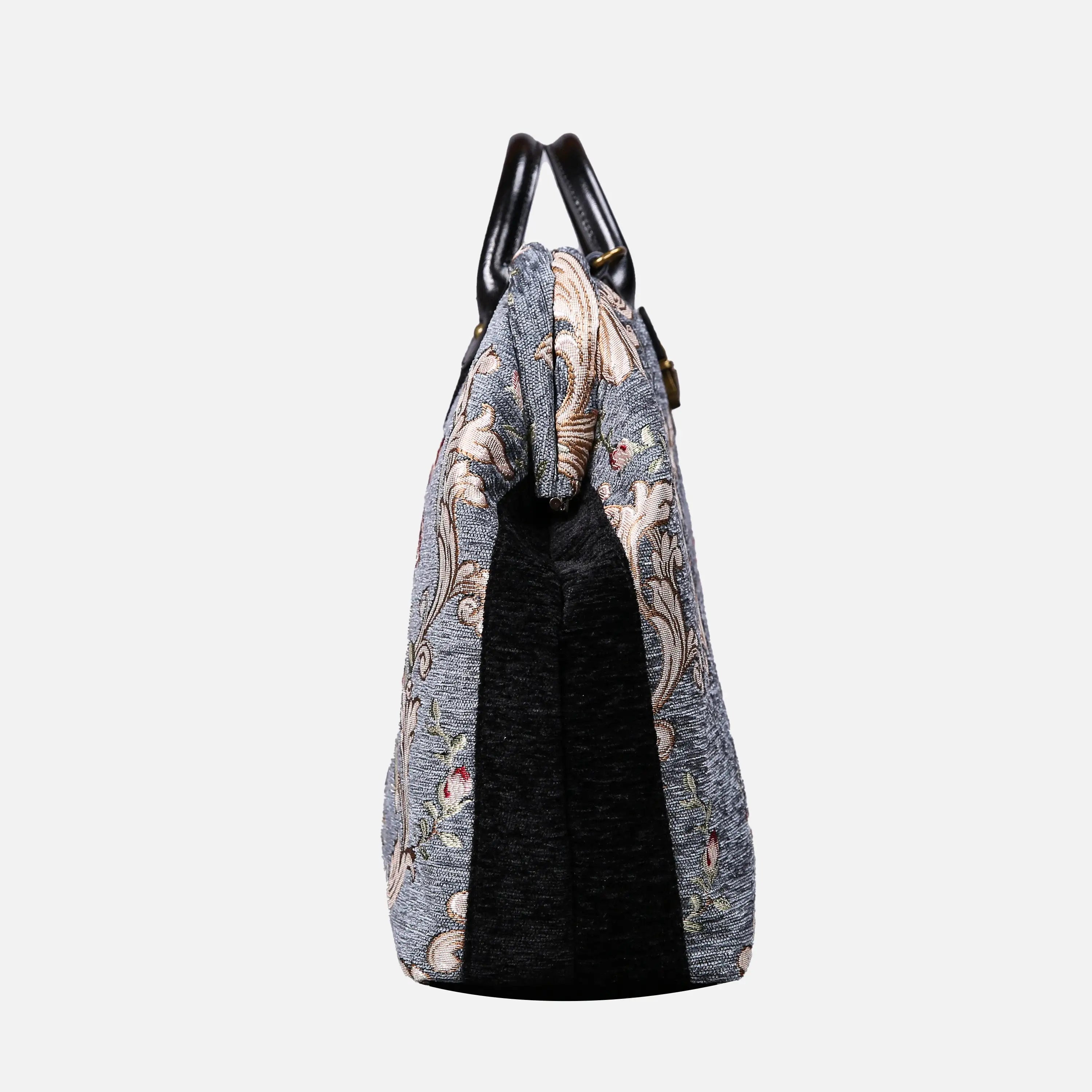 Baroque Garden Grey carpet bag of America side