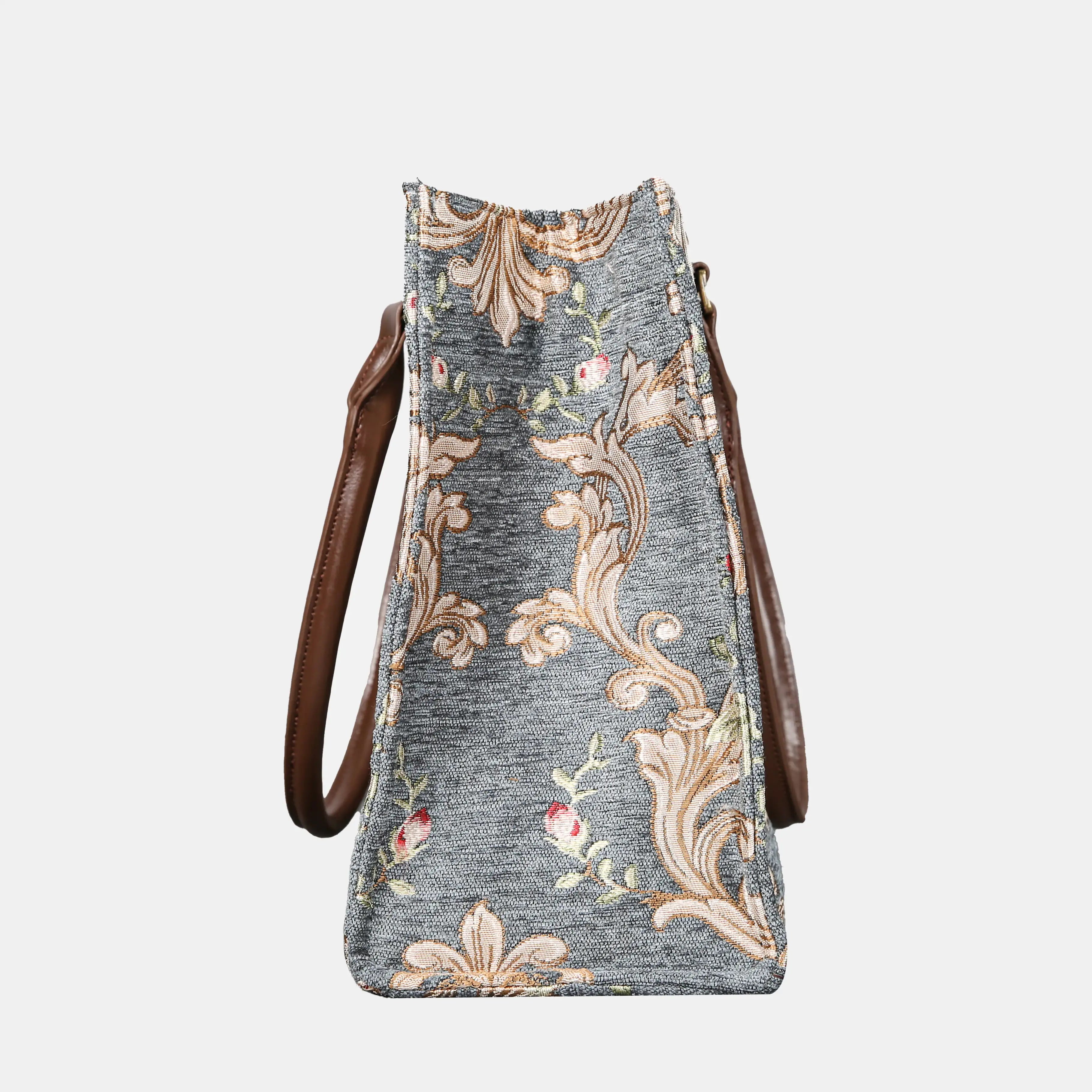 Baroque Garden Grey Laptop Work Tote of America side