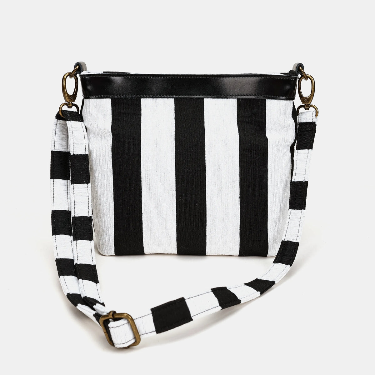 Black & White Beetlejuice Crossbody Carpet Bag of America back