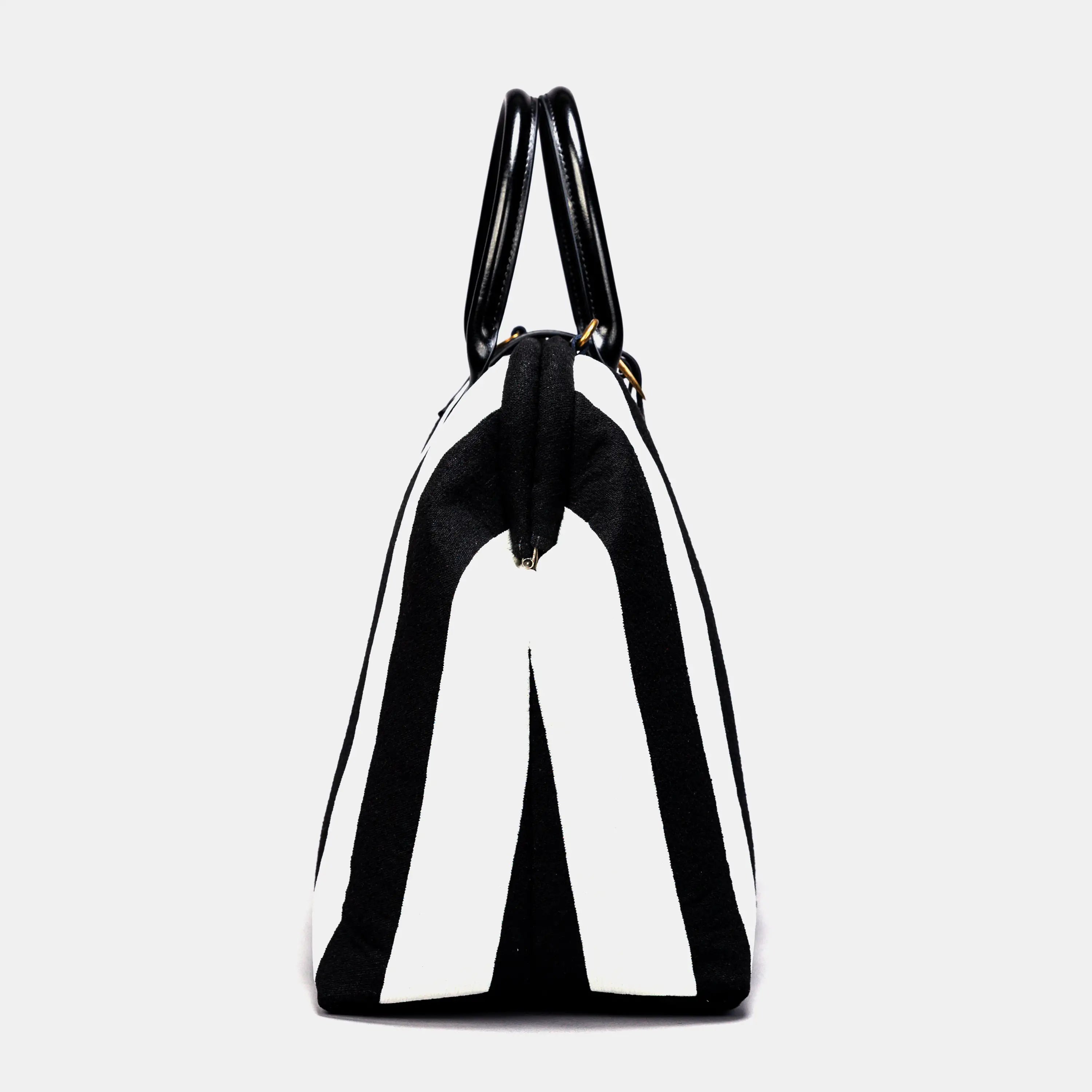 Black & White Beetlejuice Mary Poppins Weekender Carpetbag of America side