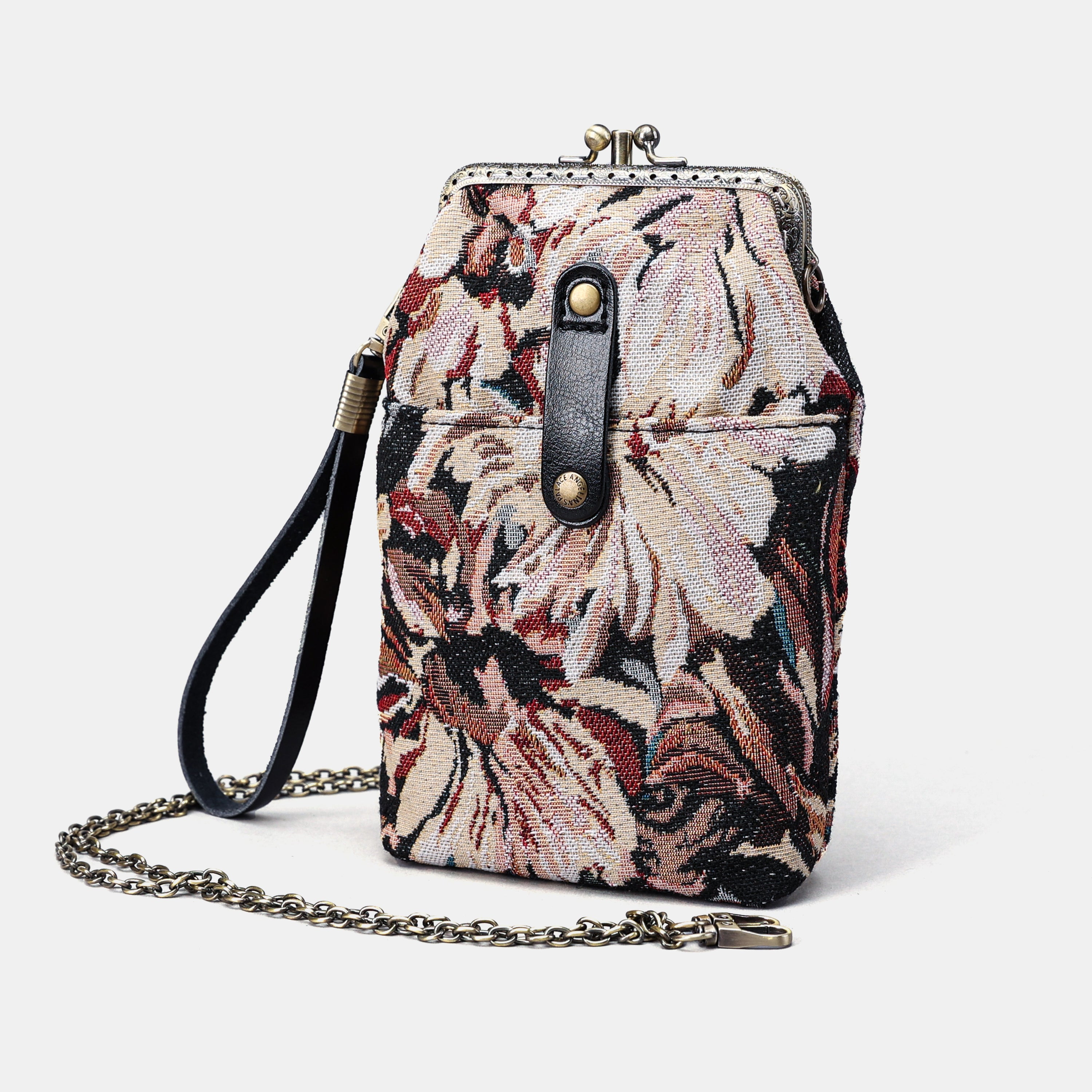 Blooming Daisy Black Carpet Phone Case Carpetbag of America front side