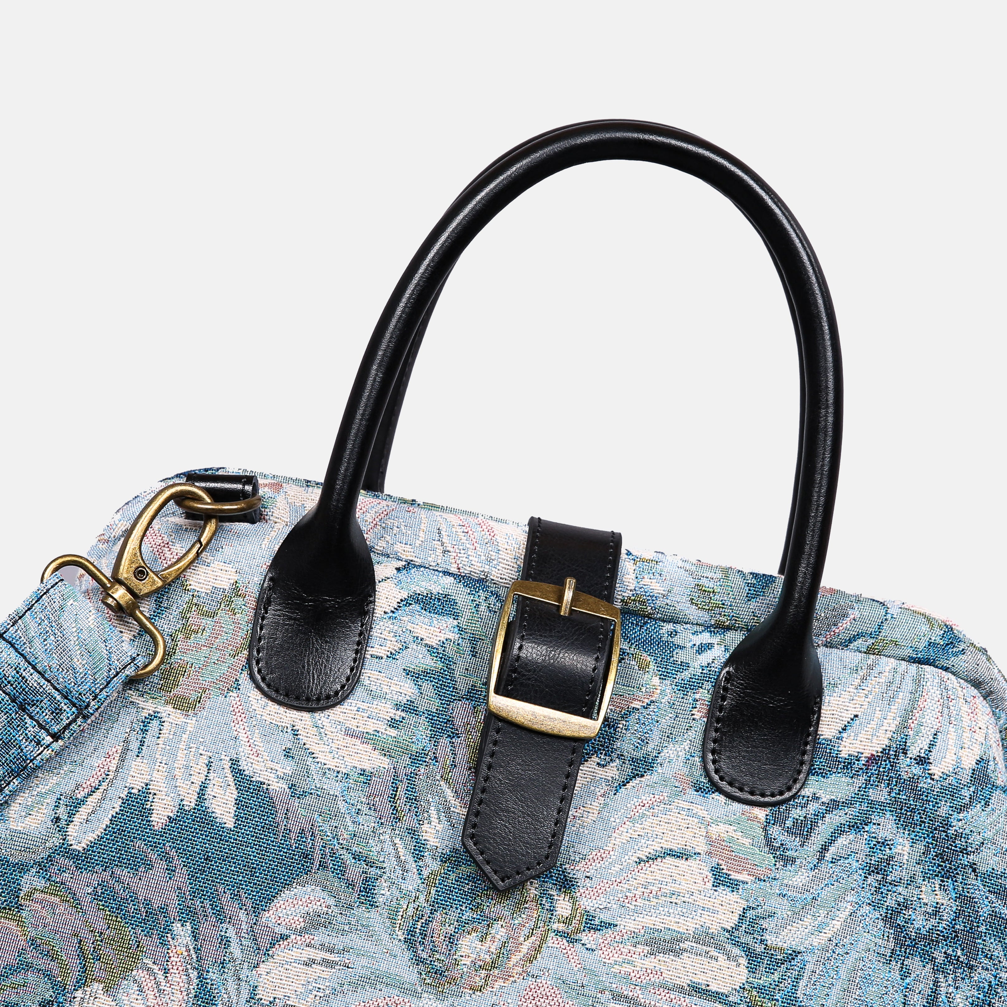 Blooming Daisy Blue Carpet Handbag Purse carpet bag MCW Handmade detail