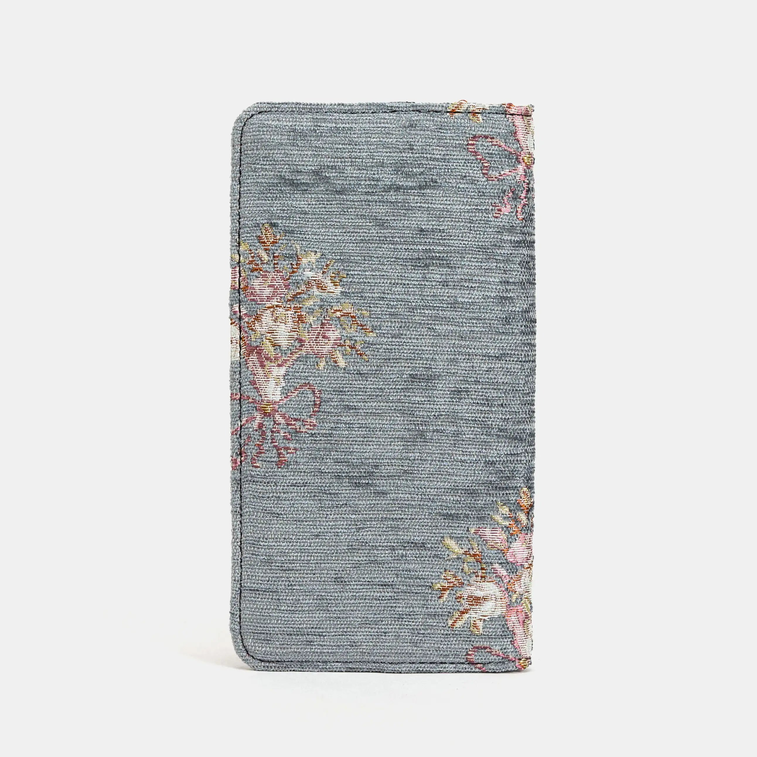 Bouquet Grey Flap Checkbook Cover of America back