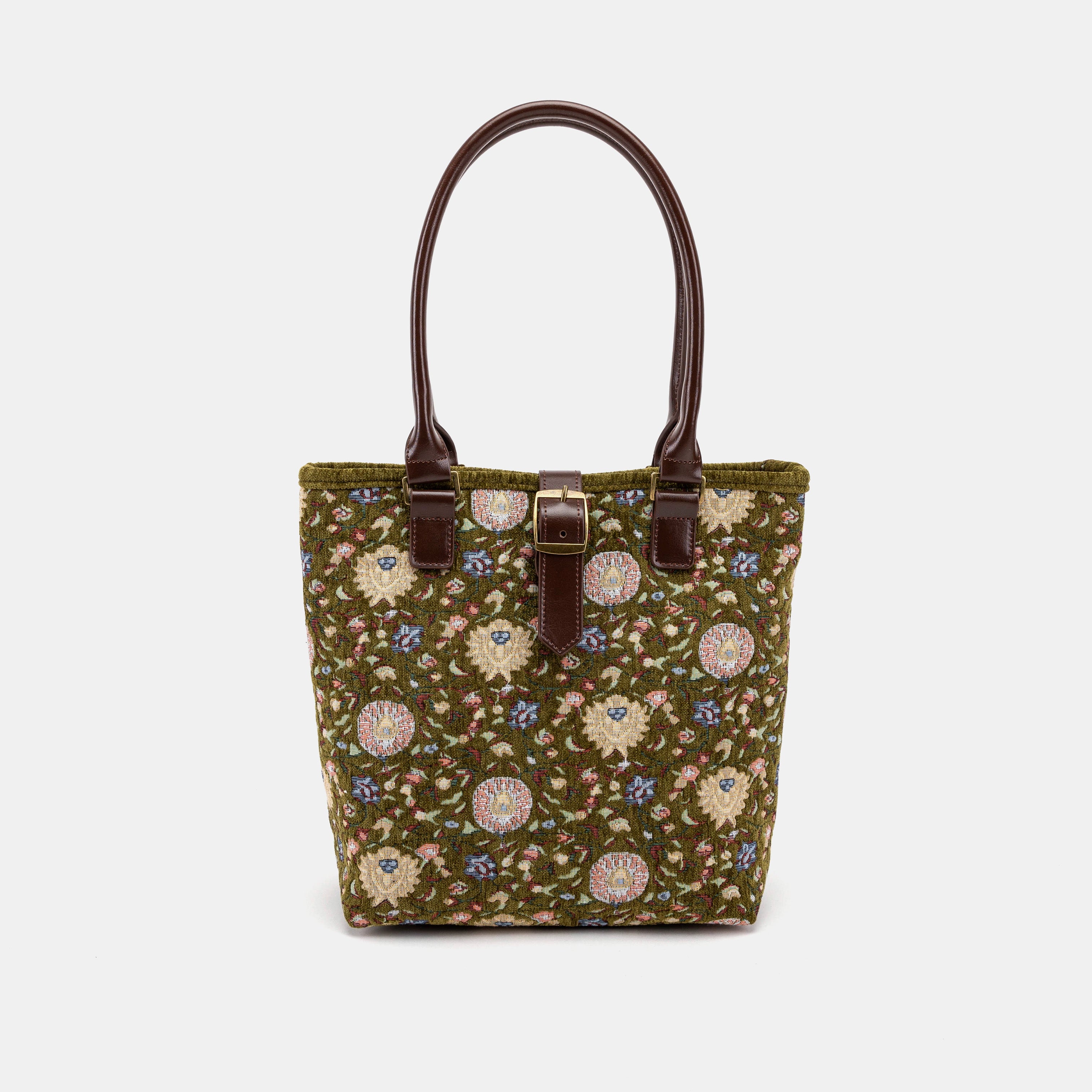 Bouquet Rose Avocado Everyday Tote Bag Carpetbag of America front