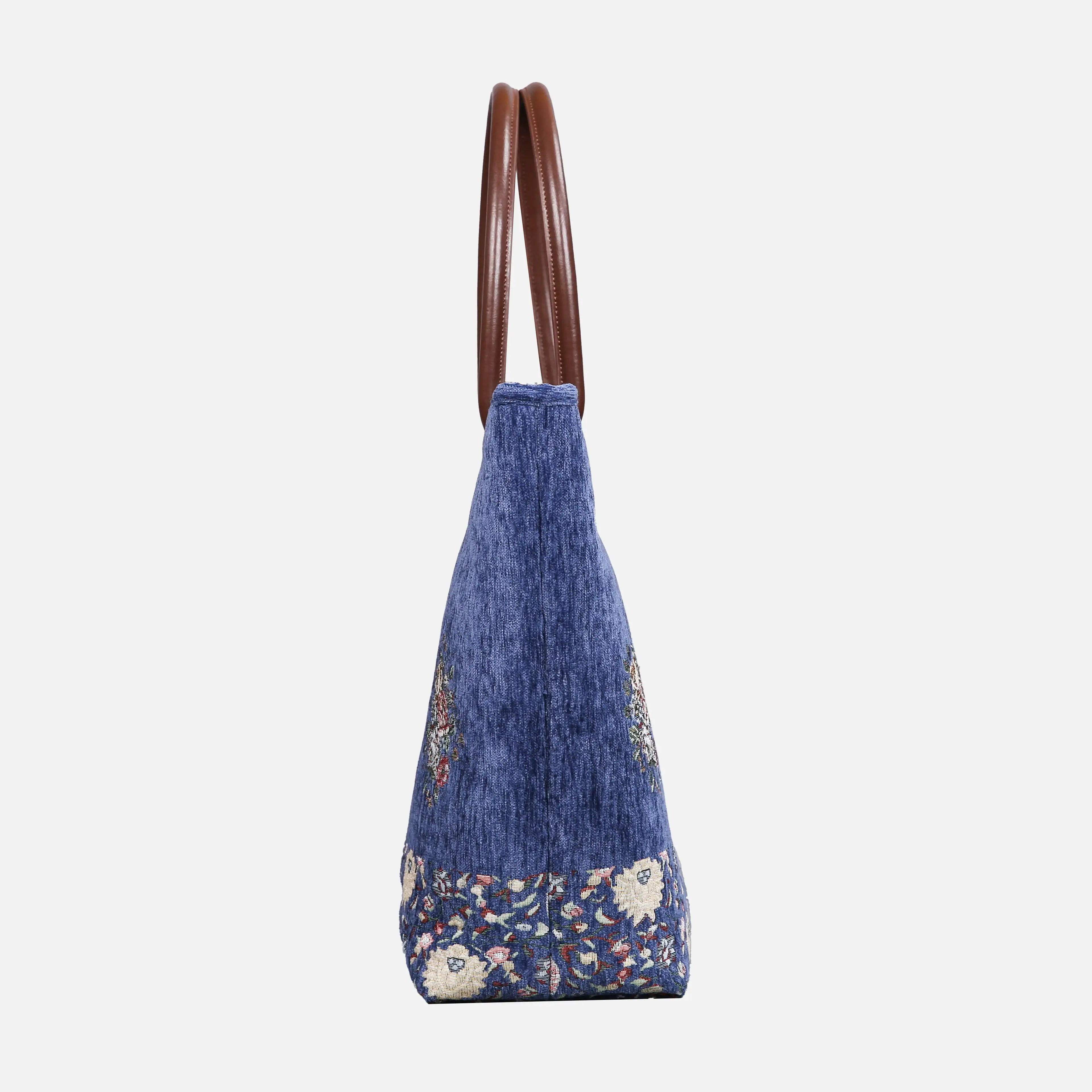 Bouquet Blue Carpet Tote Shopper Carpetbag of America side