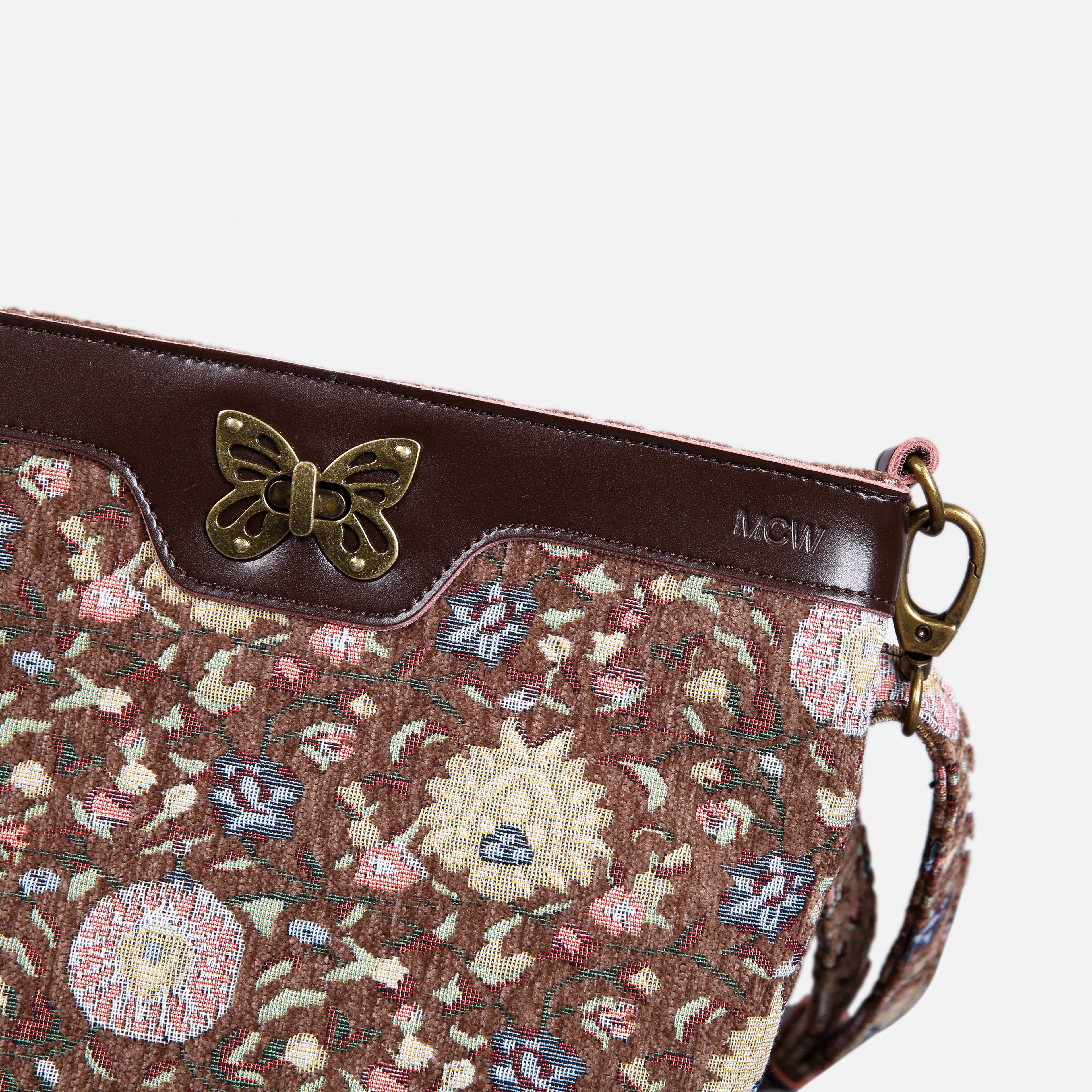 Oriental Brown Carpet Crossbody Bag carpet bag MCW Handmade of America details