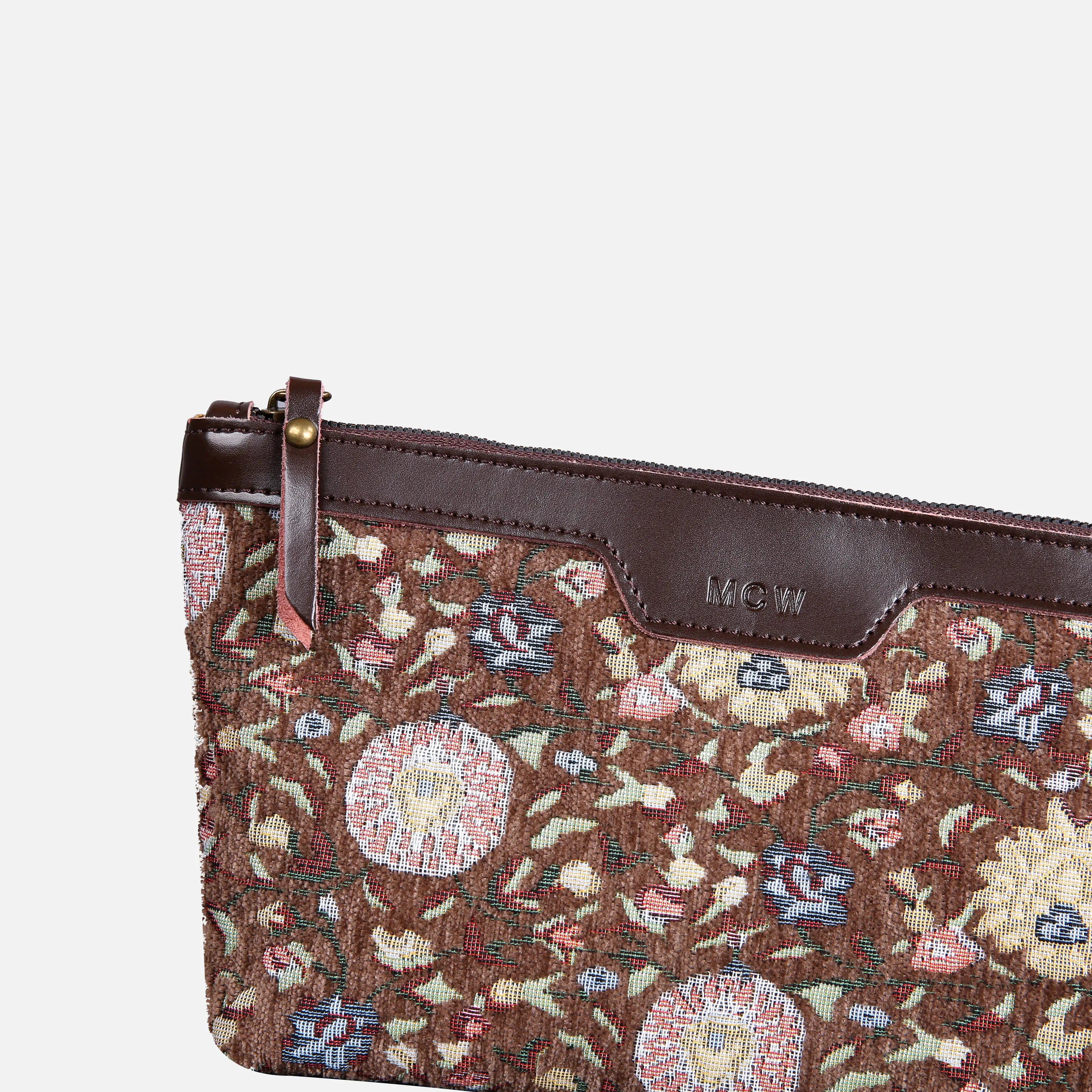 Bouquet Coffee Carpet Makeup Bag Carpetbag of America details