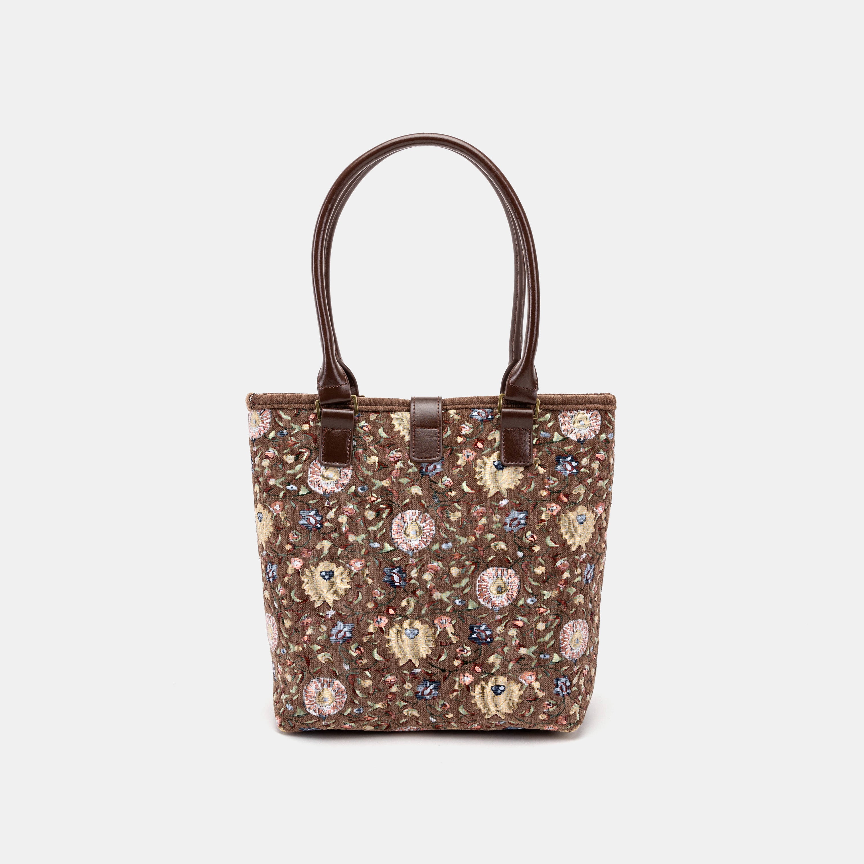 Bouquet Rose Coffee Everyday Tote Bag Carpetbag of America back