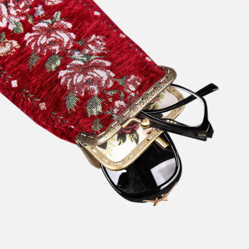 Rose Series Red Carpet Eyeglasses Case of America with glasses-3
