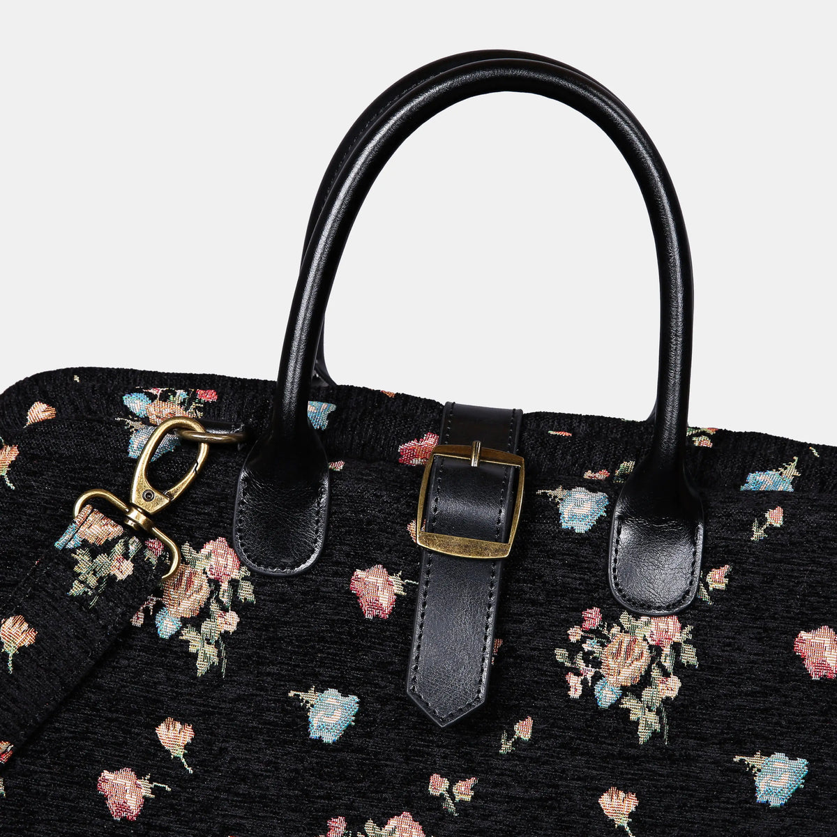 Bouquets Black Mary Poppins Weekender Carpetbag of America buckle