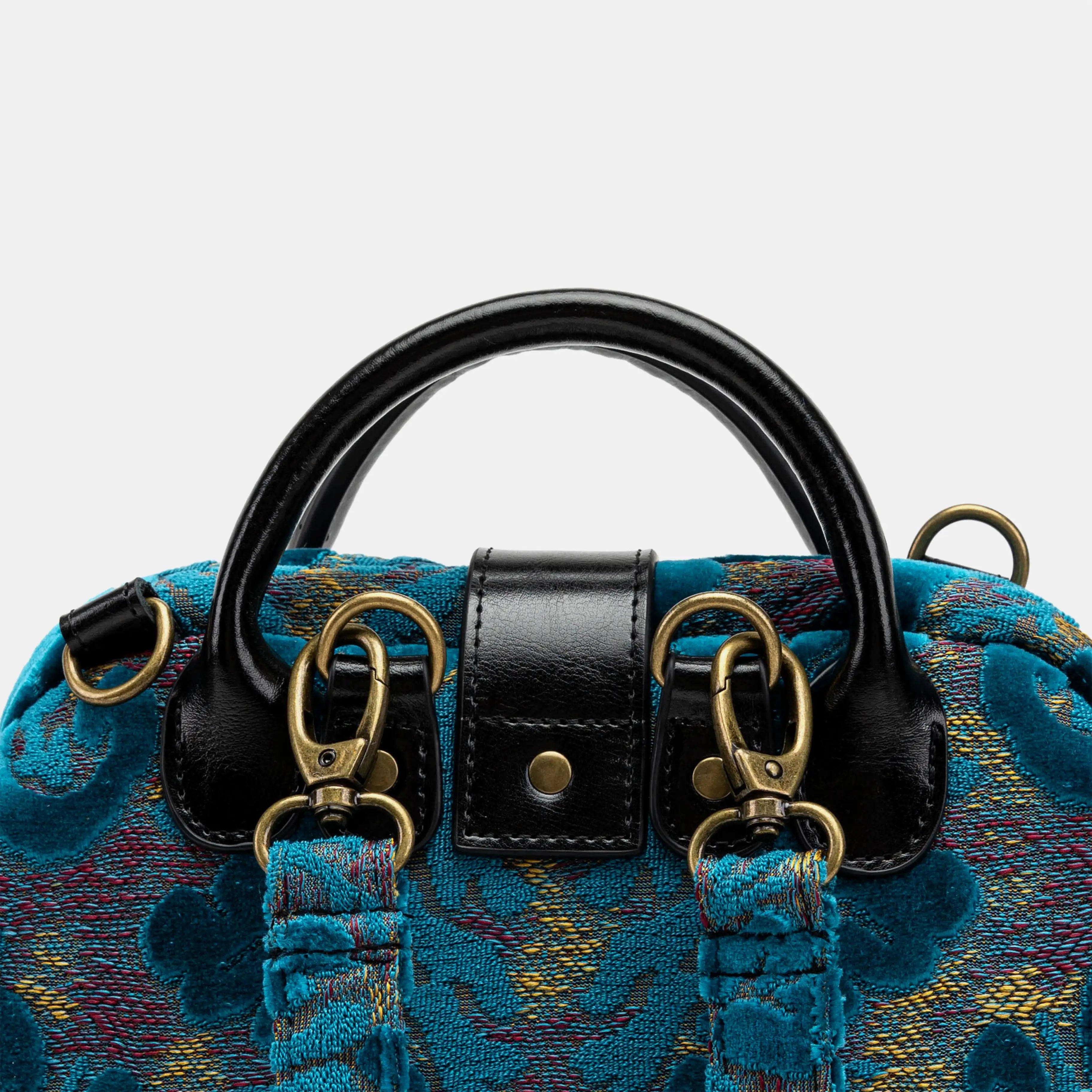 Burnout Velvet Aqua Blue Everyday Backpack of America back detail