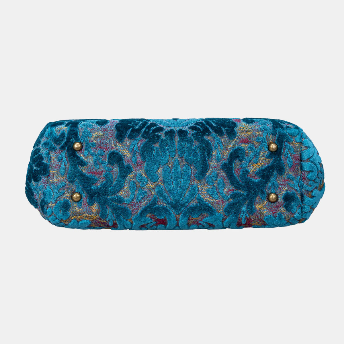 Burnout Velvet Aqua Blue Shoulder Bag bottom