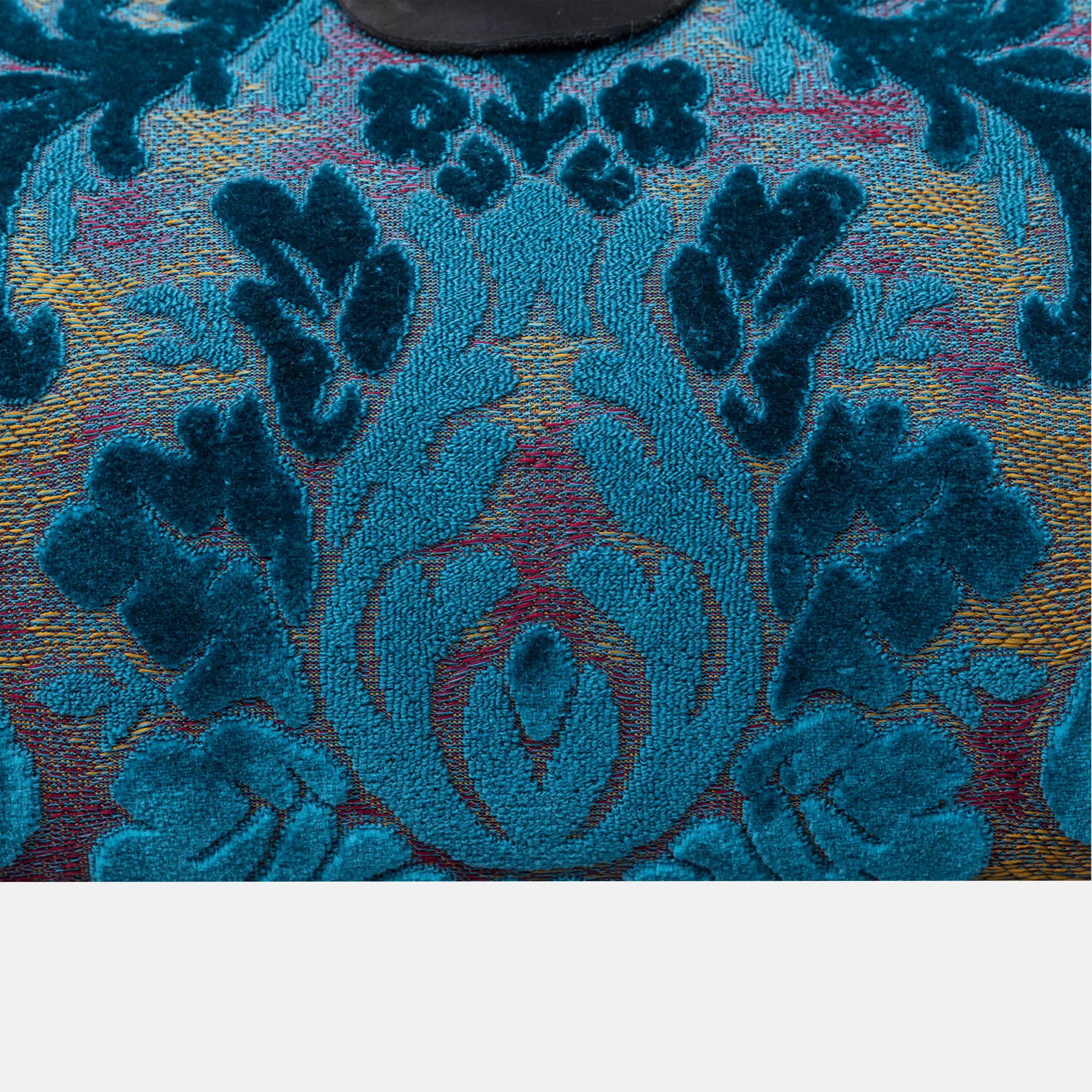 Burnout Velvet Aqua Blue Shoulder Bag part