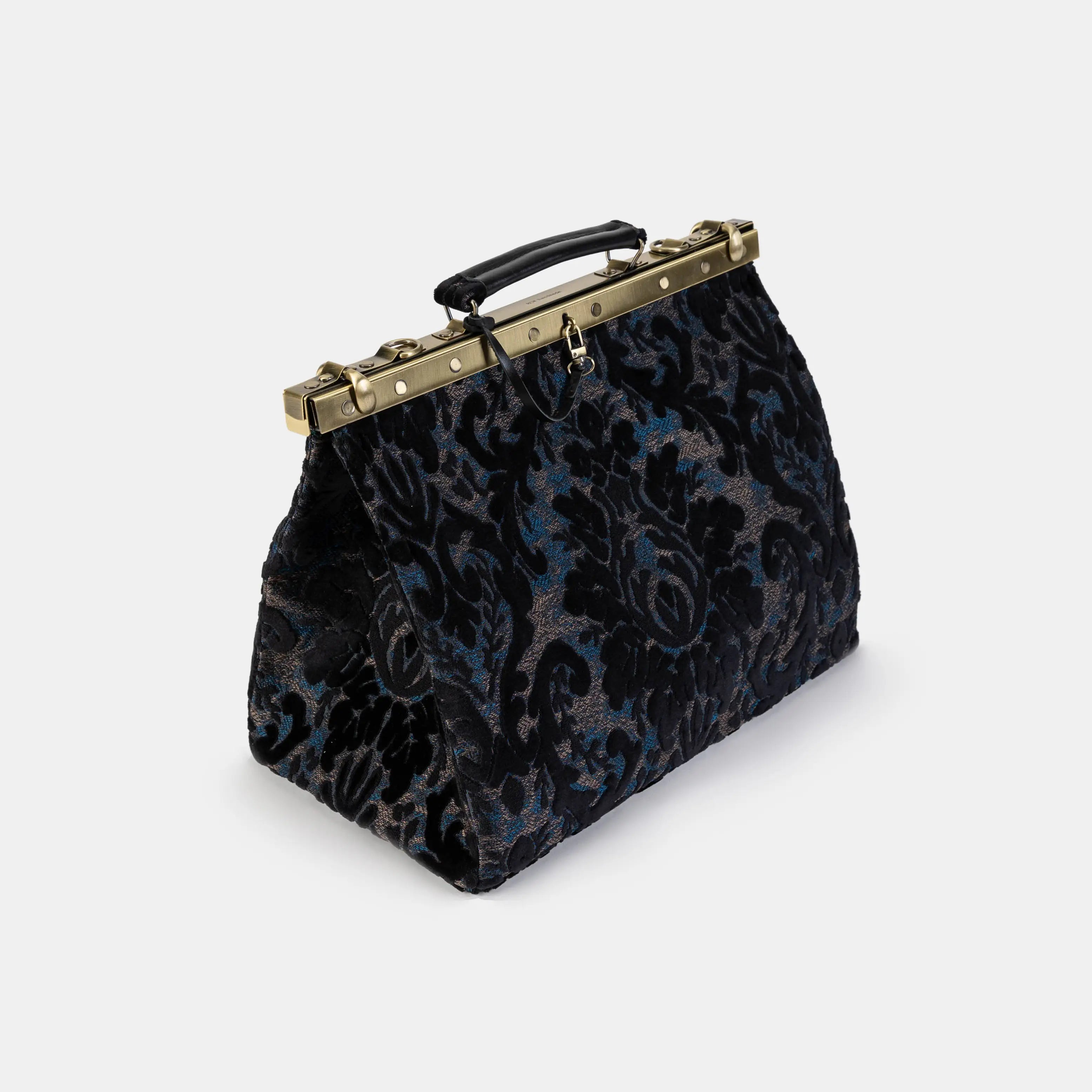 Burnout Velvet Black Celine Carpet Gladstone Bag of America side