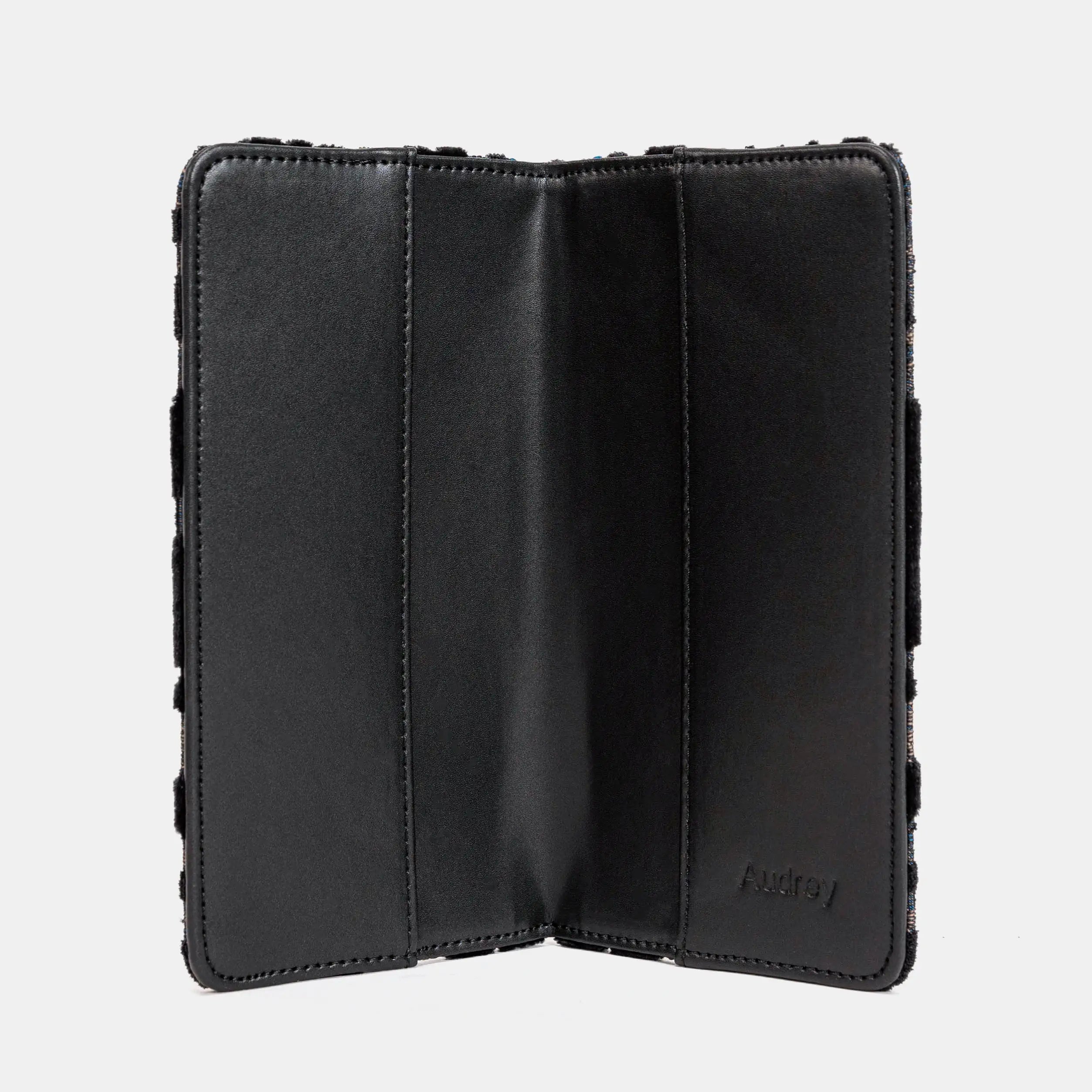 Burnout Velvet Black Checkbook Cover of America inside