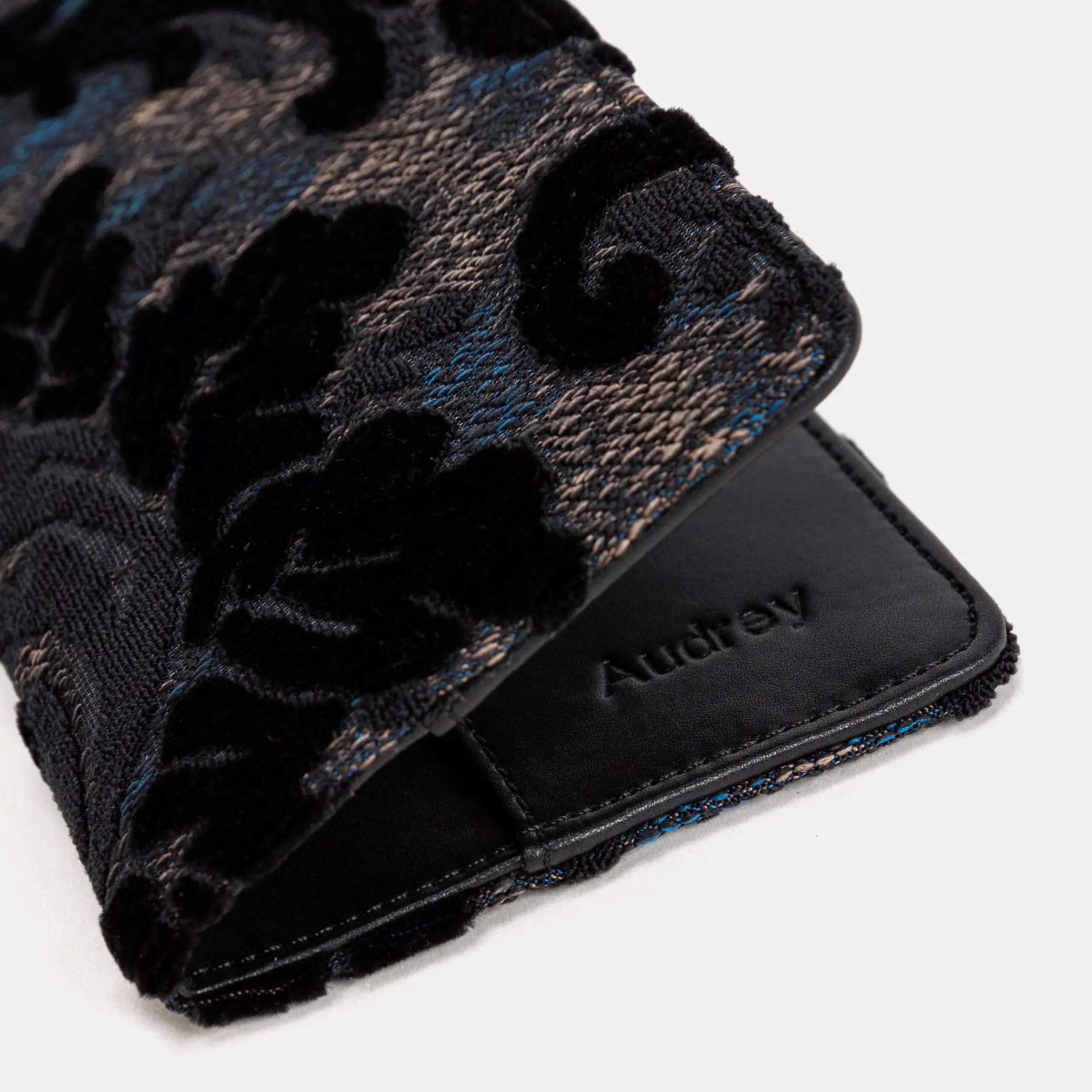 Burnout Velvet Black Checkbook Cover of America customization