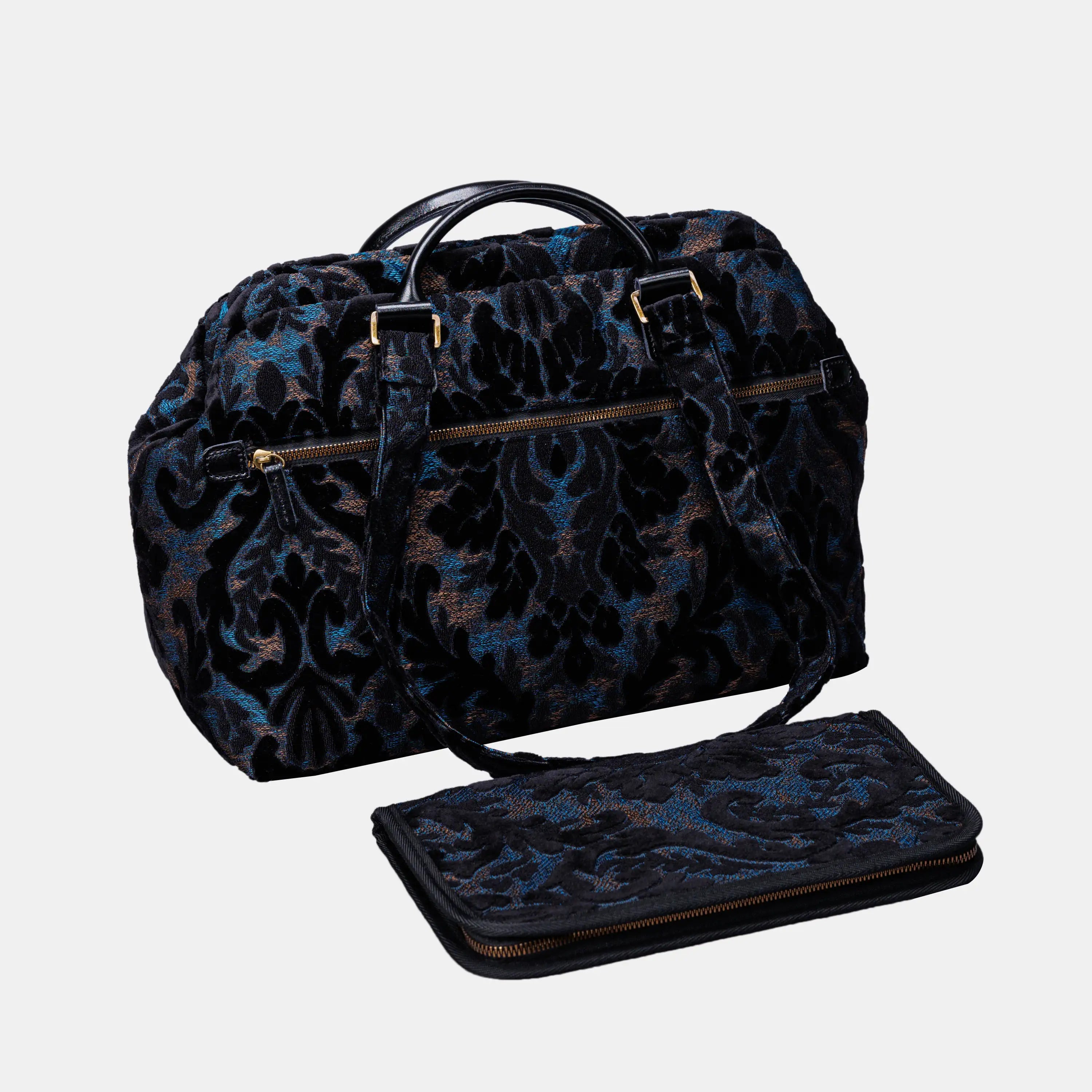 Burnout Velvet Black Knitting Project Bag of America back side