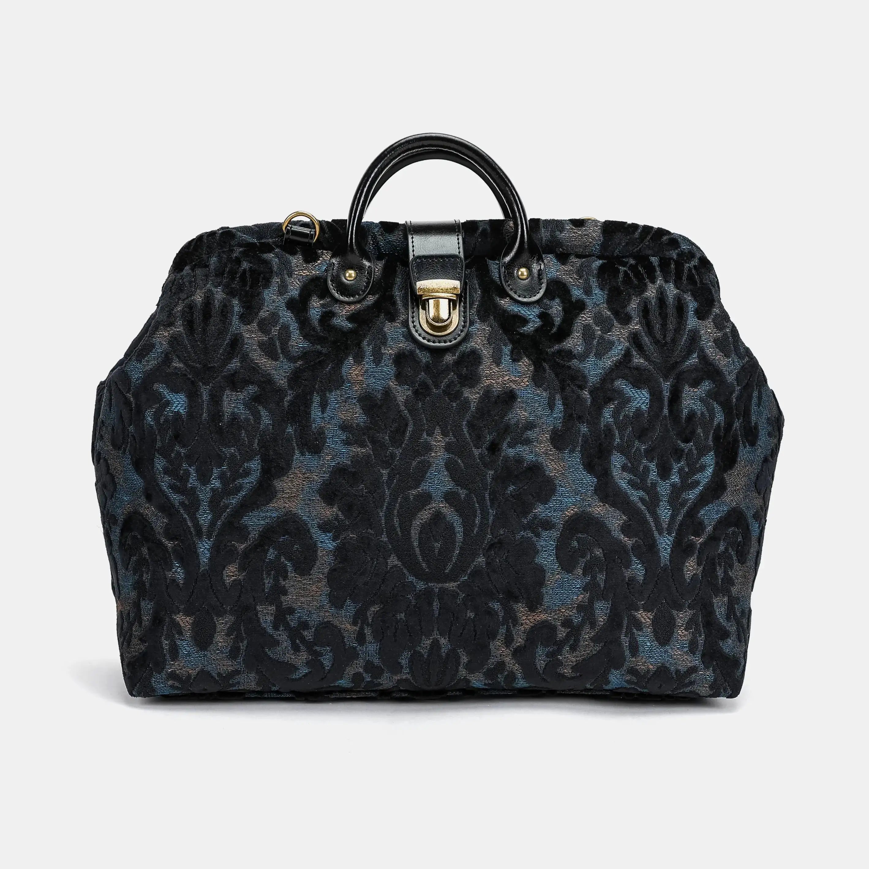 Burnout Velvet Black Laptop Work Bag of America Primary