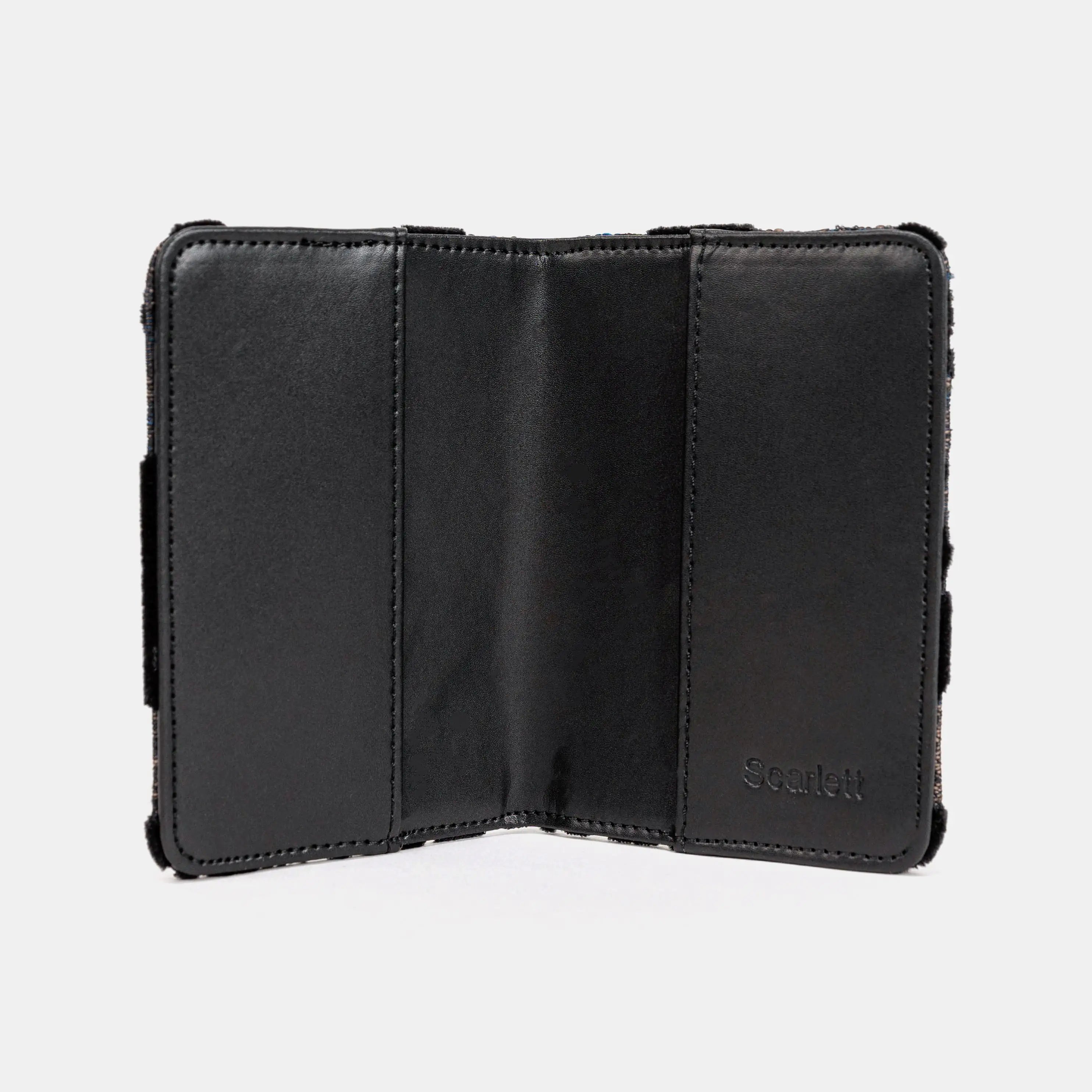 Burnout Velvet Black Passport Cover of America inside