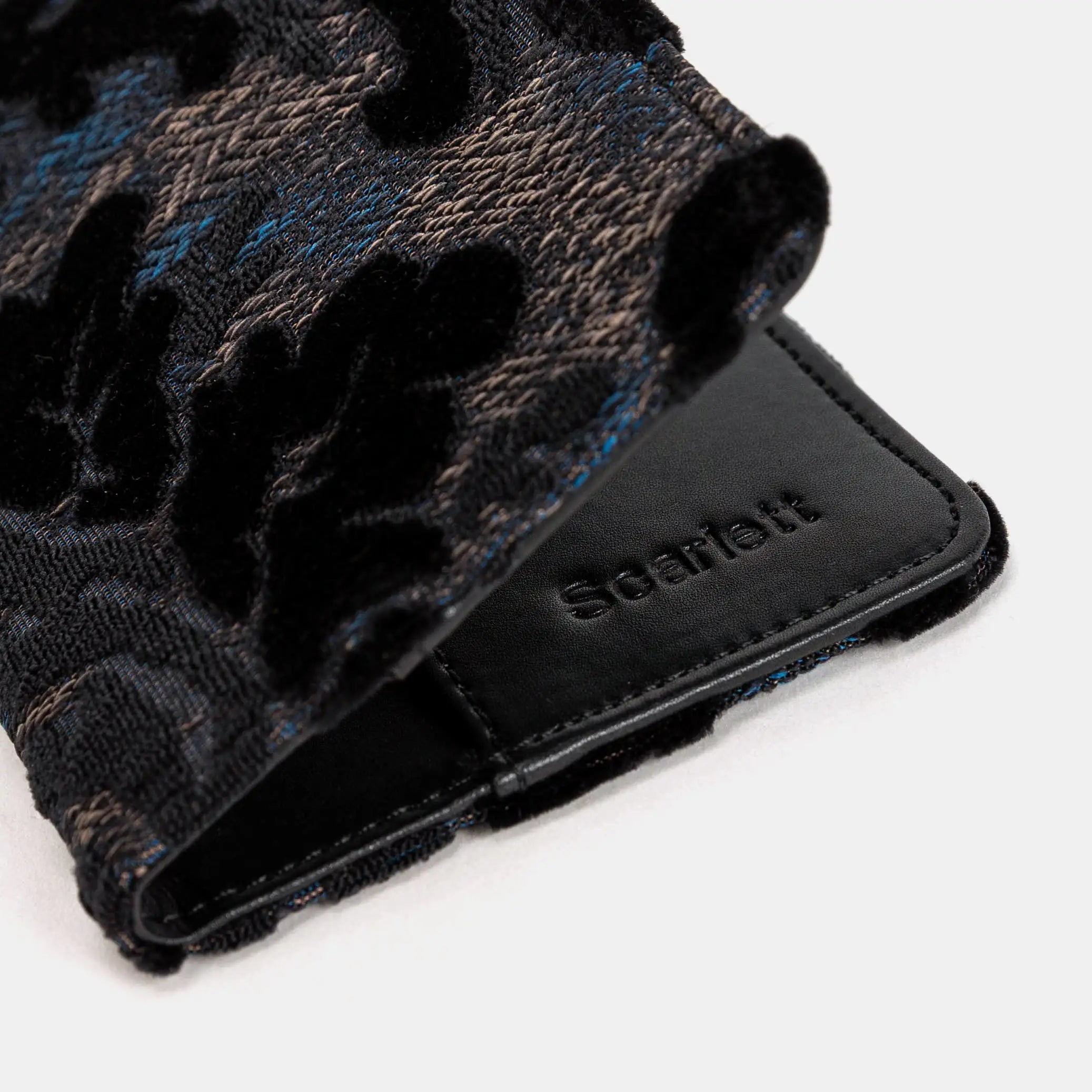 Burnout Velvet Black Passport Cover of America personalization