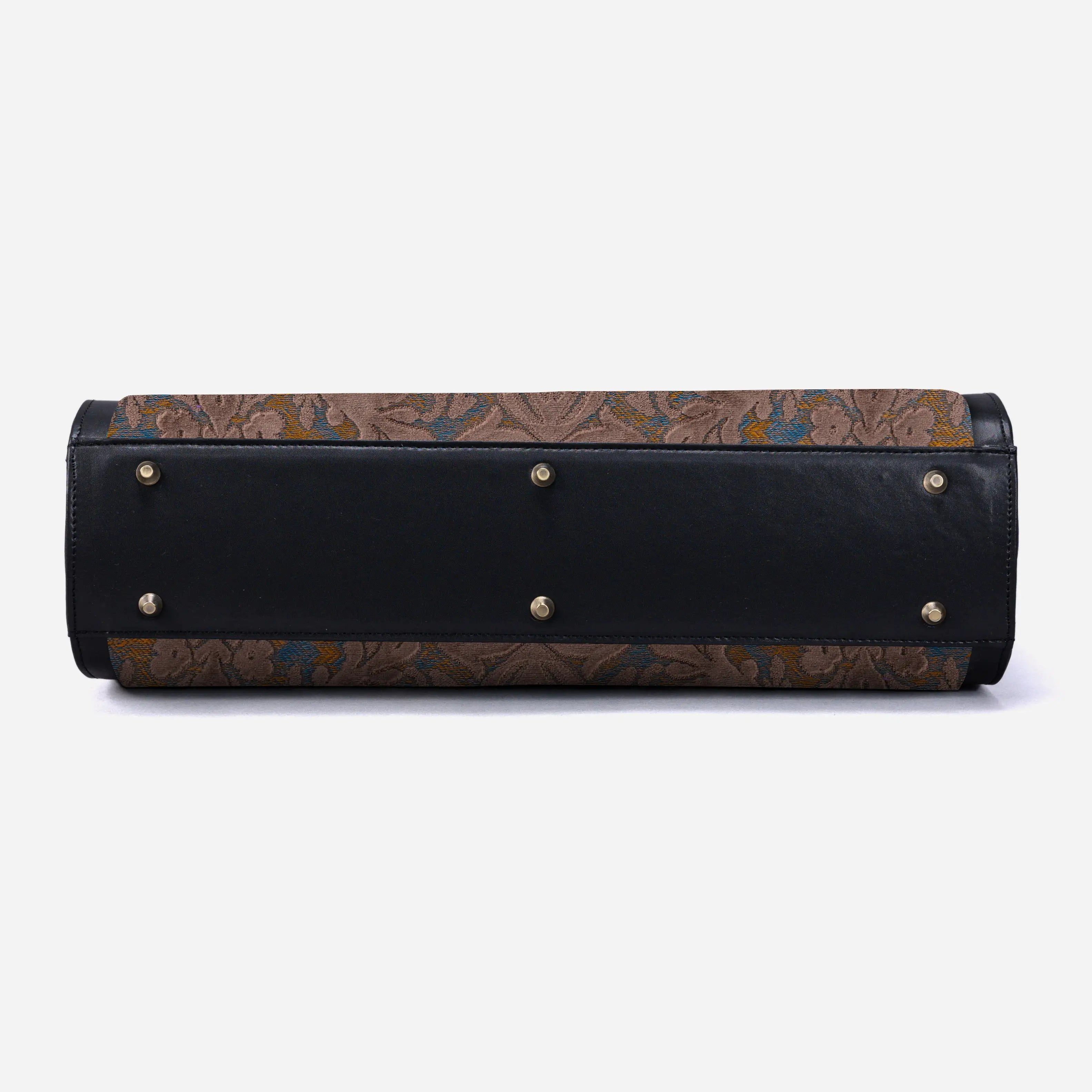 Burnout Velvet Camel Business Tote of America bottom