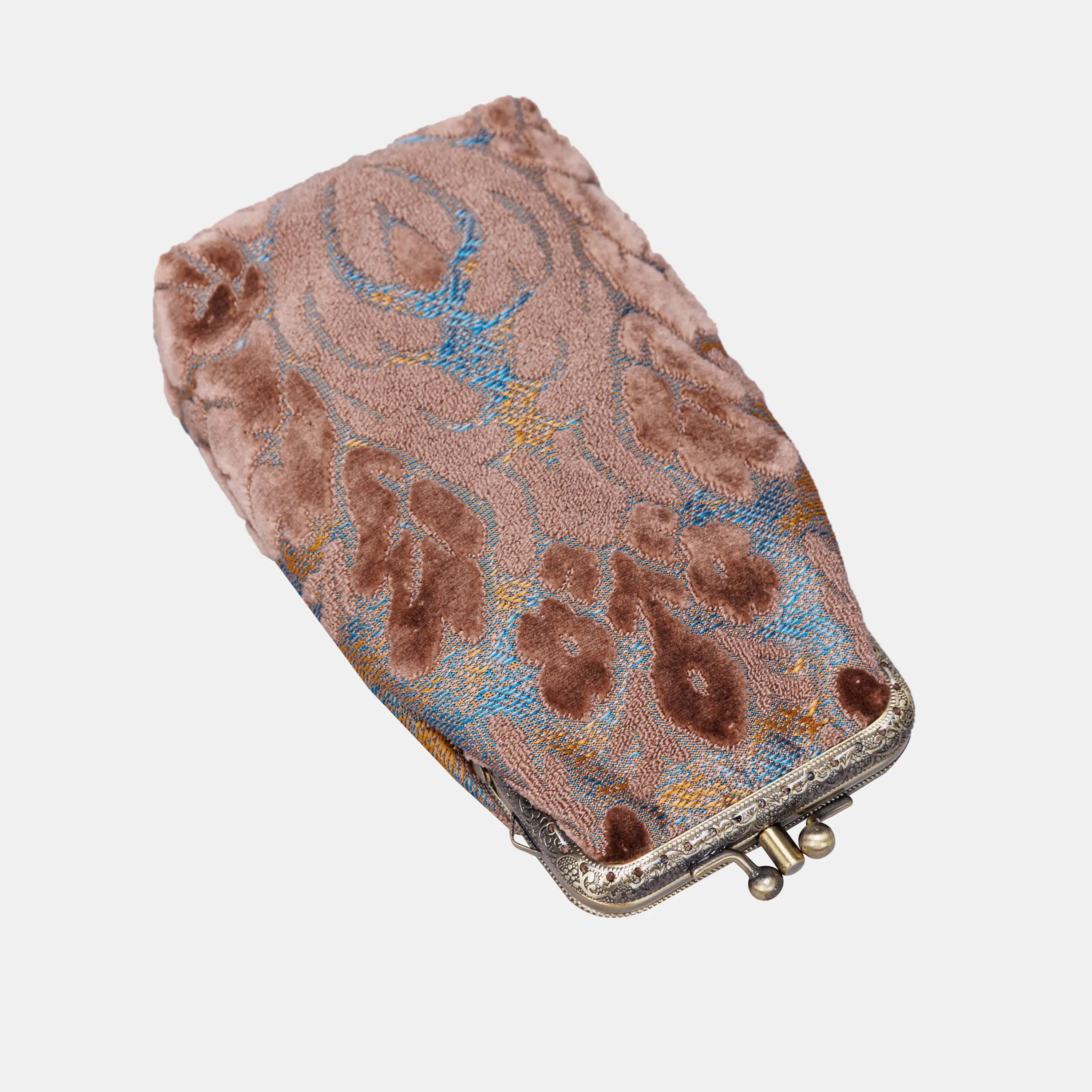 Burnout Velvet Camel Carpet Eyeglasses Case of America main